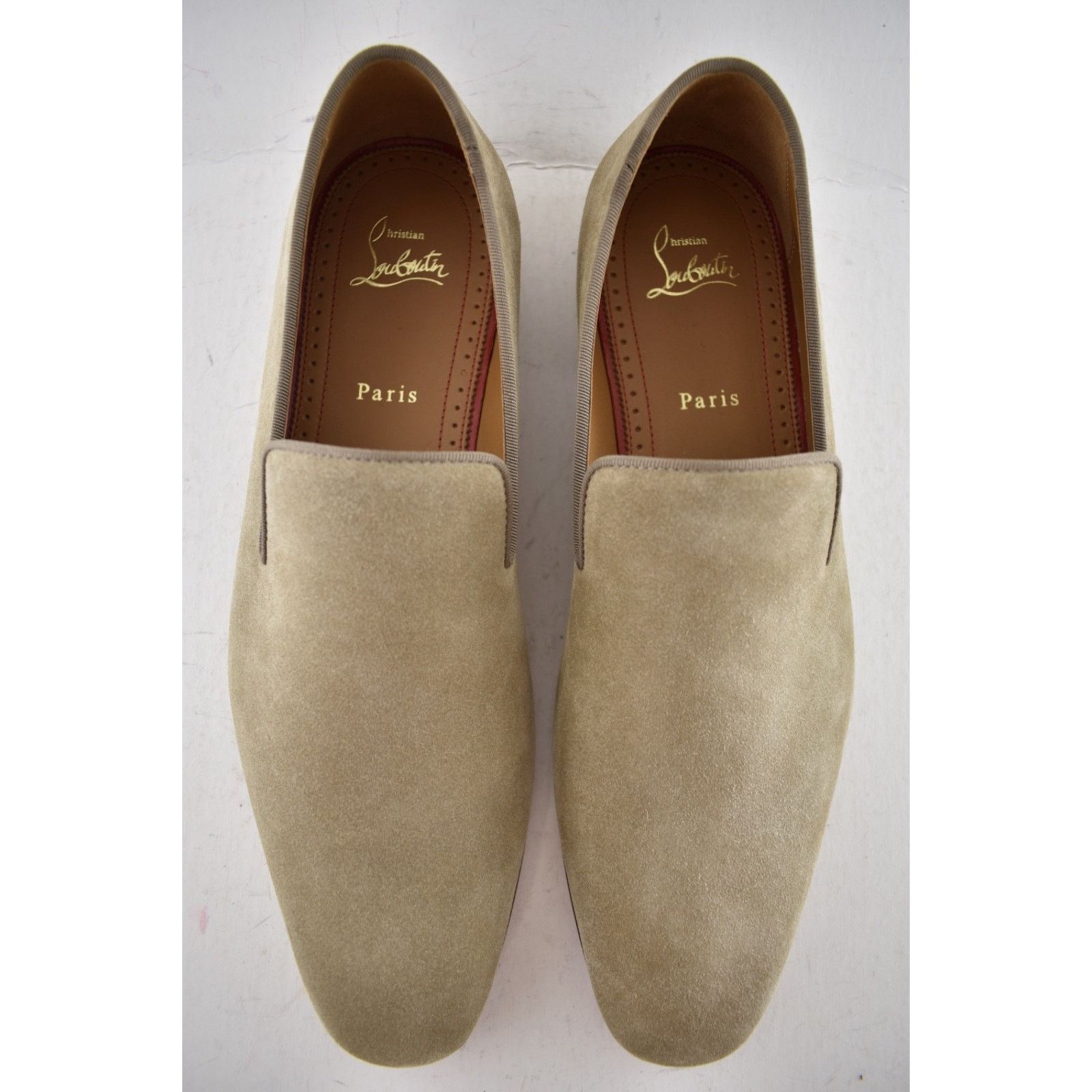 Christian Louboutin Mens Dandelion Flat Champignon Beige Dress Loafer 43.5 10.5 Size US 10.5 / EU 43-44 - 9 Thumbnail