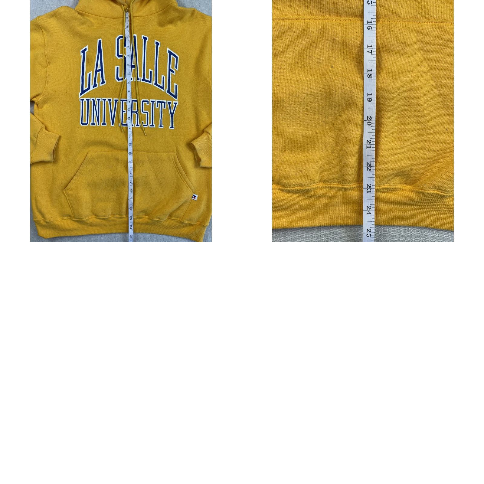 Russell Athletic VINTAGE Russell Athletic Hoodie La Salle University Mens M Yellow 80s Logo Graphic Print Sweatshirt Size US M / EU 48-50 / 2 - 8 Thumbnail