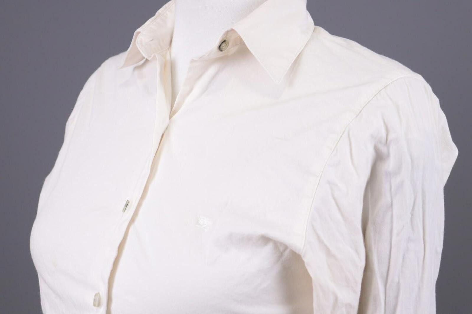 Designer Burberry London Beige Nova Check Blouse Shirt Size 14 / M Size XL / US 12-14 / IT 48-50 - 7 Thumbnail