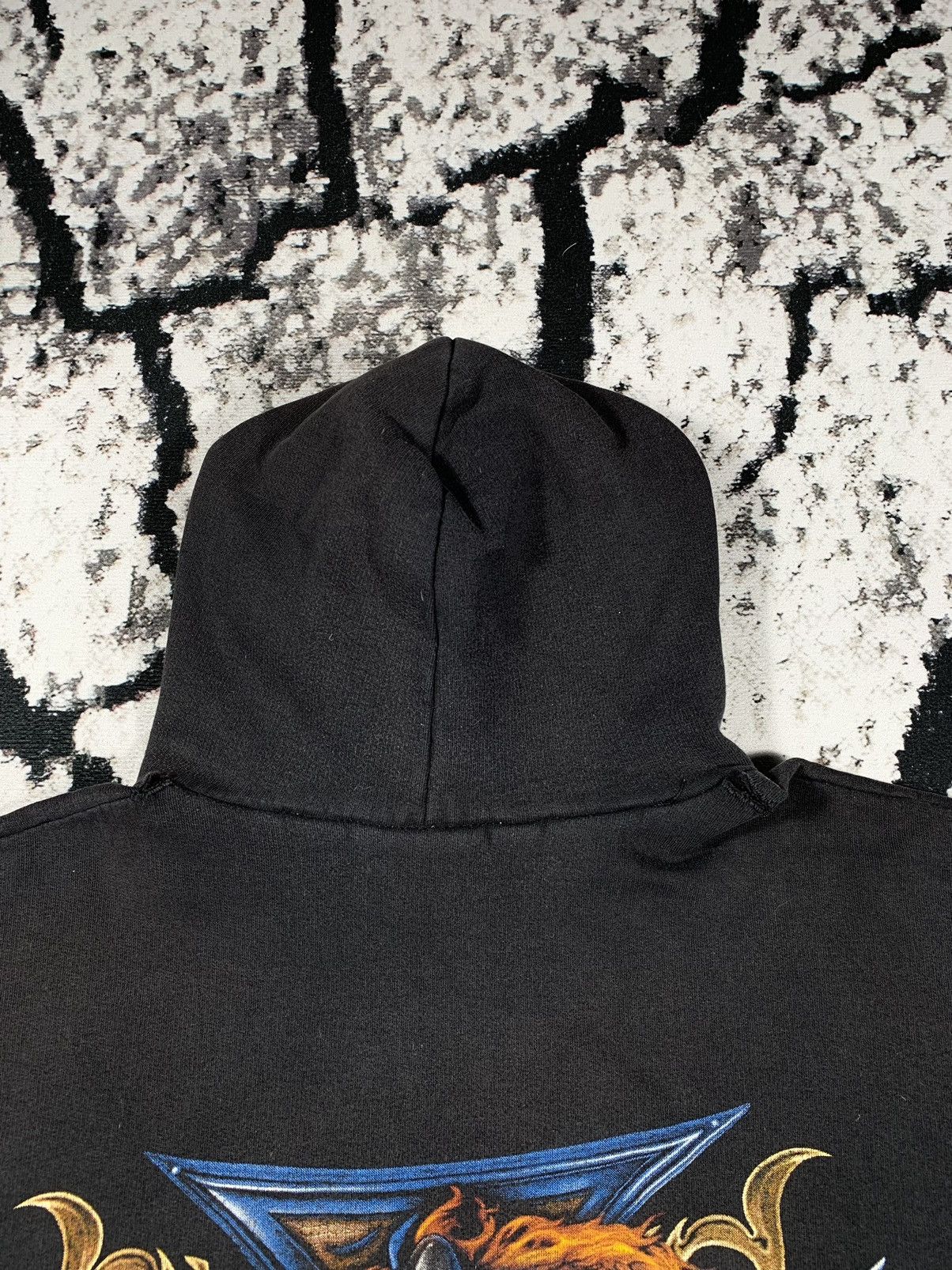 Vintage 🔥Vintage Skulls Fire Hoodie Sweatshirt Snake Rock Style🔥 Size US XL / EU 56 / 4 - 9 Thumbnail
