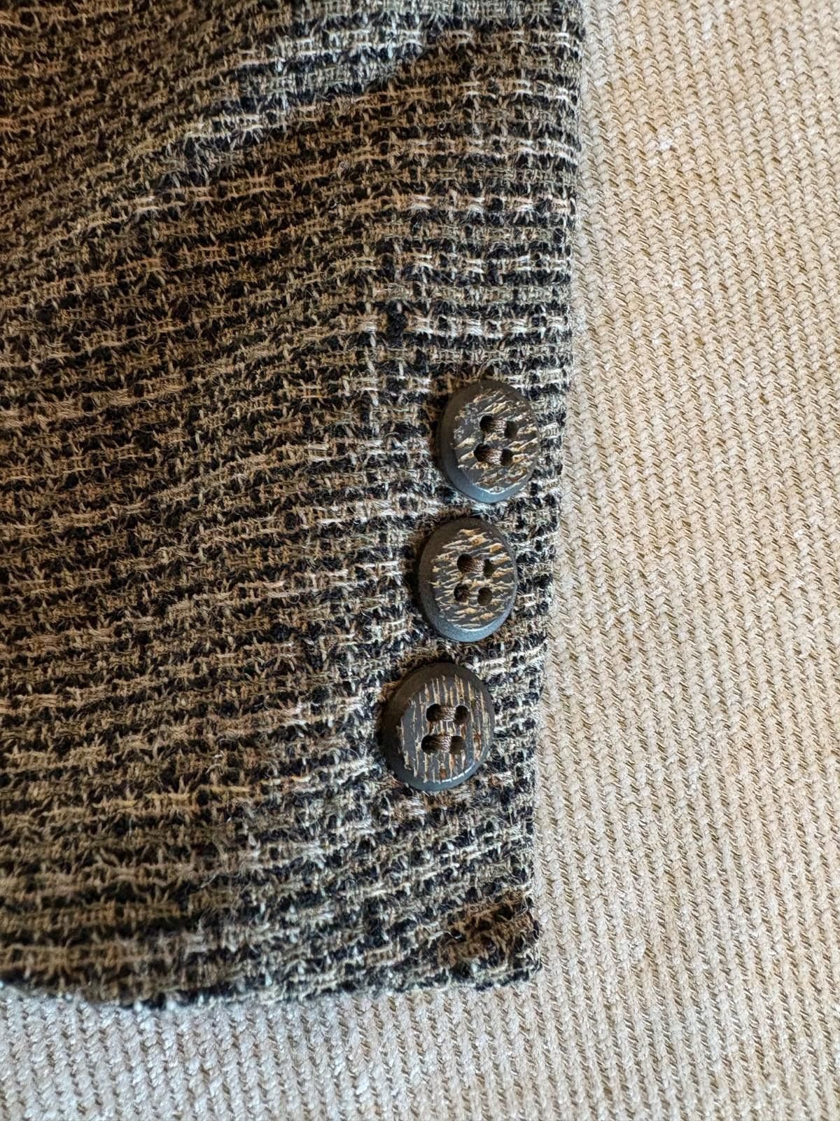Jhane Barnes VTG Jhane Barnes Blazer 40 Vintage Merino Wool Loop Grey USA Size 40R - 6 Thumbnail