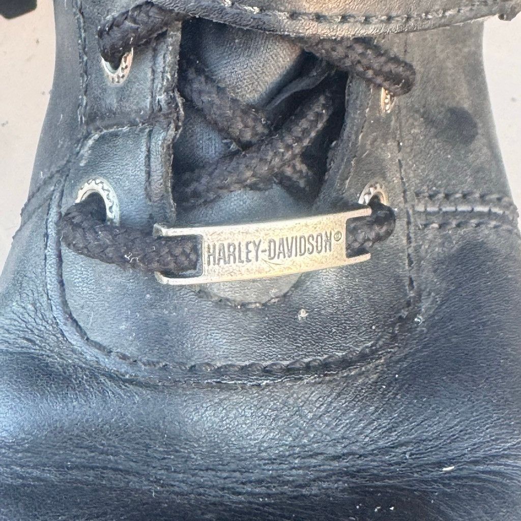 Harley Davidson Harley-Davidson Combat Moto Black Leather Boots Size 8 Size US 6 / IT 36 - 3 Thumbnail