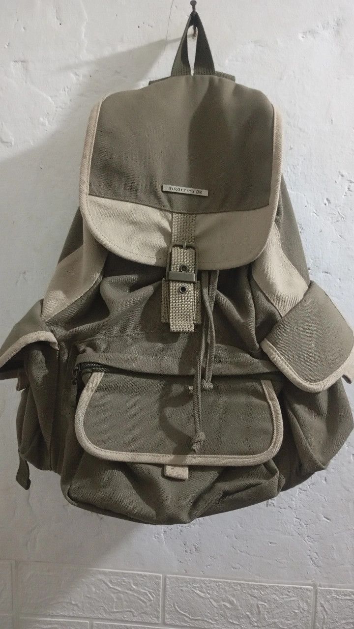 Ecko Unltd. Ecko Unltd Vintage Olive Canvas Backpack – Y2K Streetwear Size ONE SIZE - 1 Thumbnail