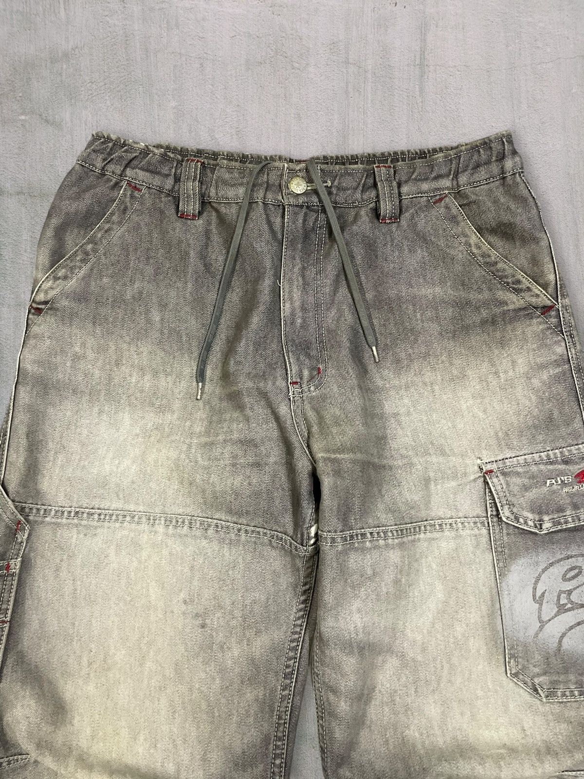 JNCO Vintage Y2K PJ’s Surf Carpenter Cargo Denim Baggy Jorts Size US 32 / EU 48 - 3 Thumbnail