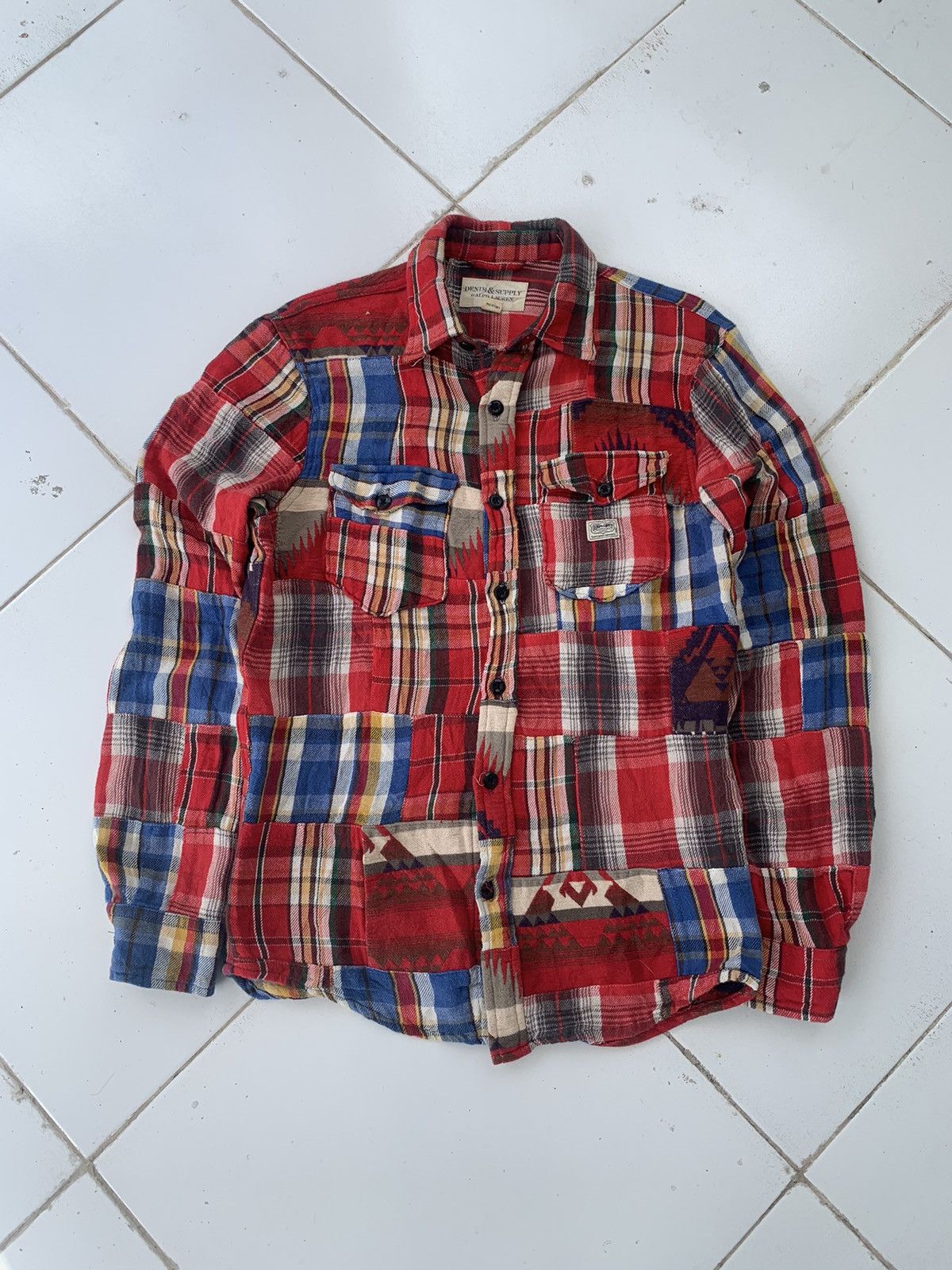 Denim & Supply Ralph Lauren Flanell pacthwork denim & supply ralph laurent Size US S / EU 44-46 / 1 - 1 Thumbnail