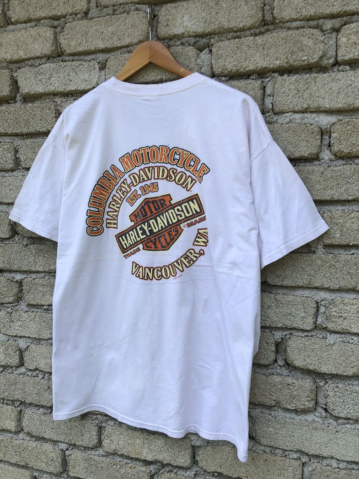 Harley Davidson Vintage Y2K Columbia Motorcycle Harley Davidson lTee Size US XL / EU 56 / 4 - 11 Thumbnail