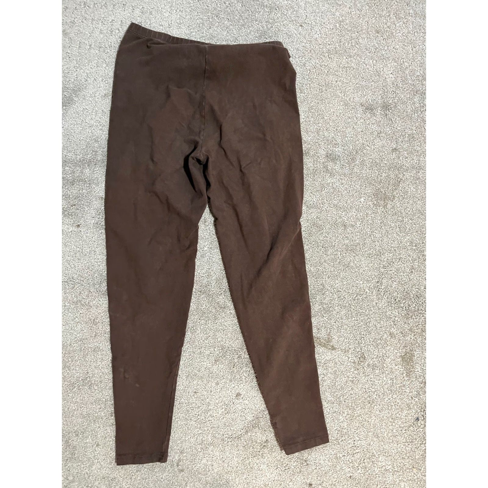 Vintage Simply Vera Wang Leggings Pants Women's Size Medium Solid Brown Stretchy Material/Weave Regular Skinny 28 in Inseam Size 32" / US 10 / IT 46 - 3 Thumbnail