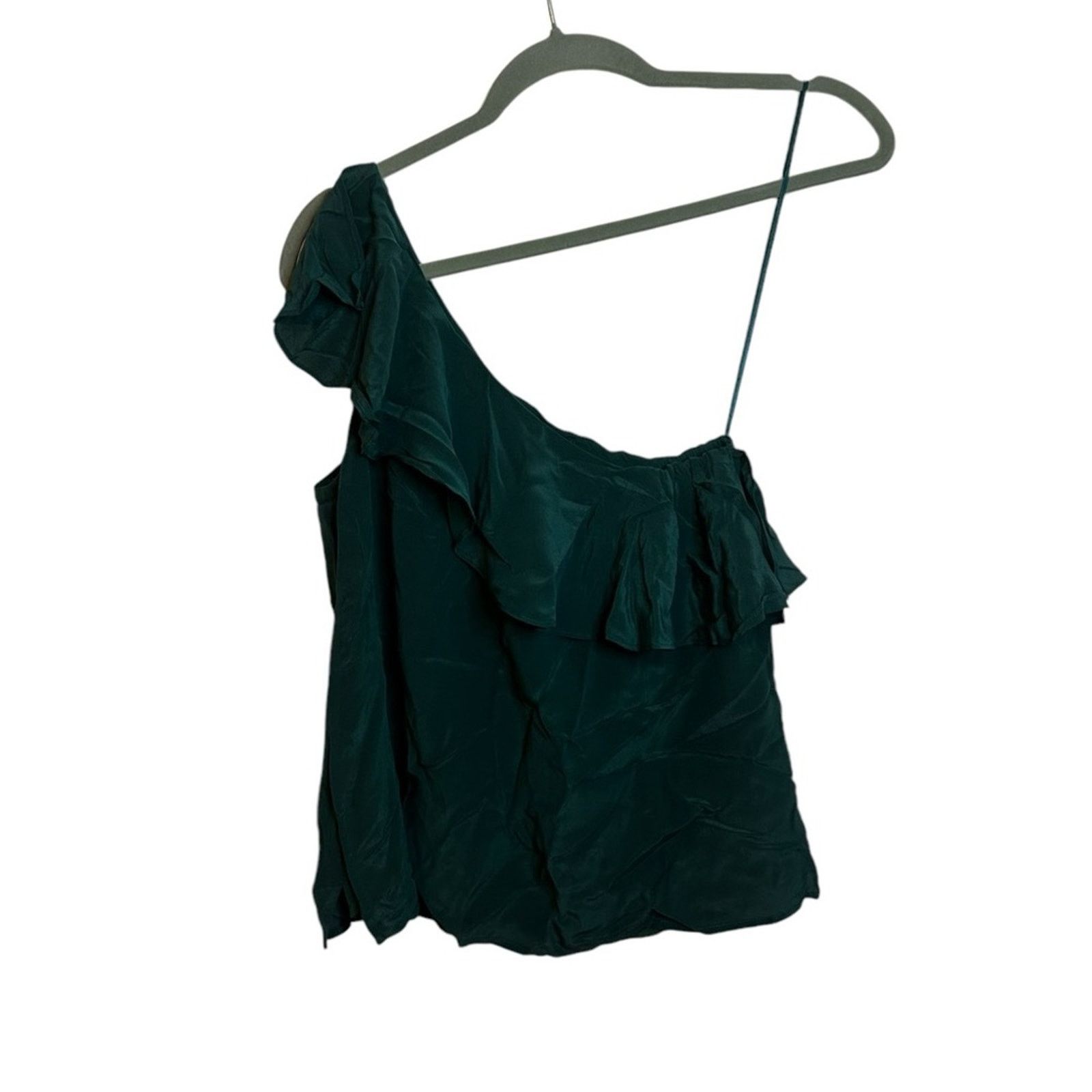 Anthropologie Nwt Maeve Anthropologie Holly Silk One Shoulder Blouse Size XS / US 0-2 / IT 36-38 - 1 Thumbnail