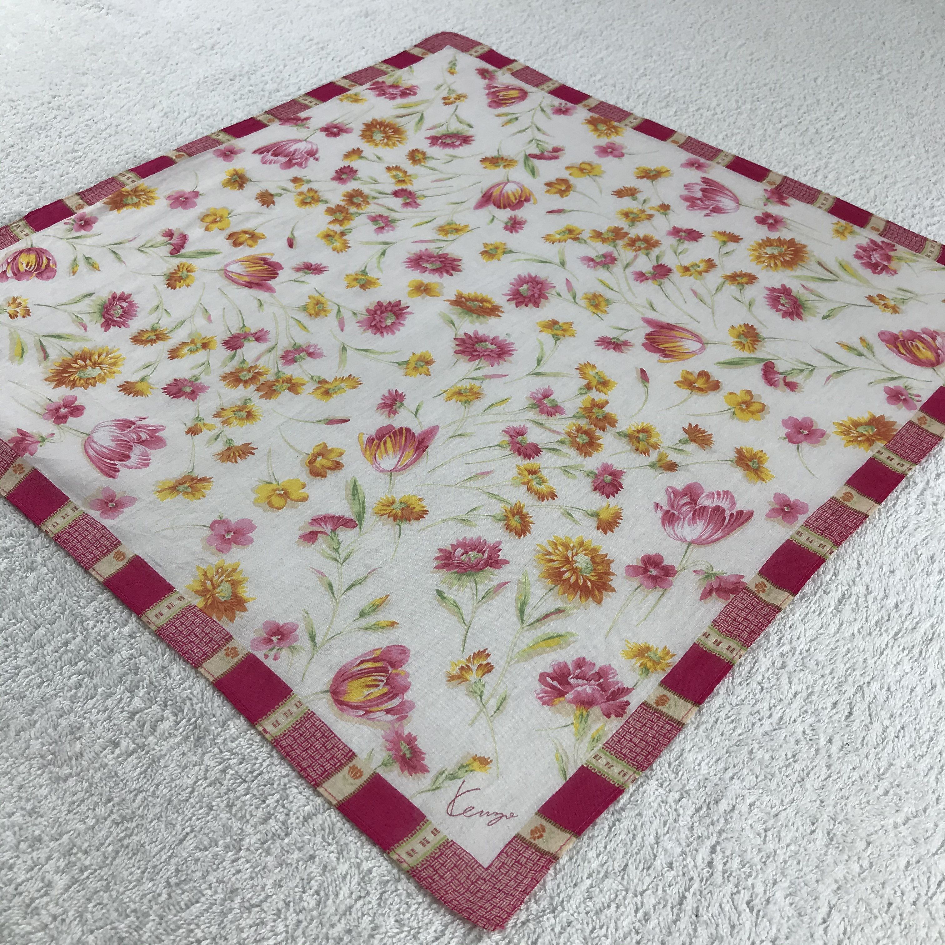 Kenzo × Vintage Kenzo Bandana / Handkerchief / Neckerchief - S275 Size ONE SIZE - 2 Thumbnail