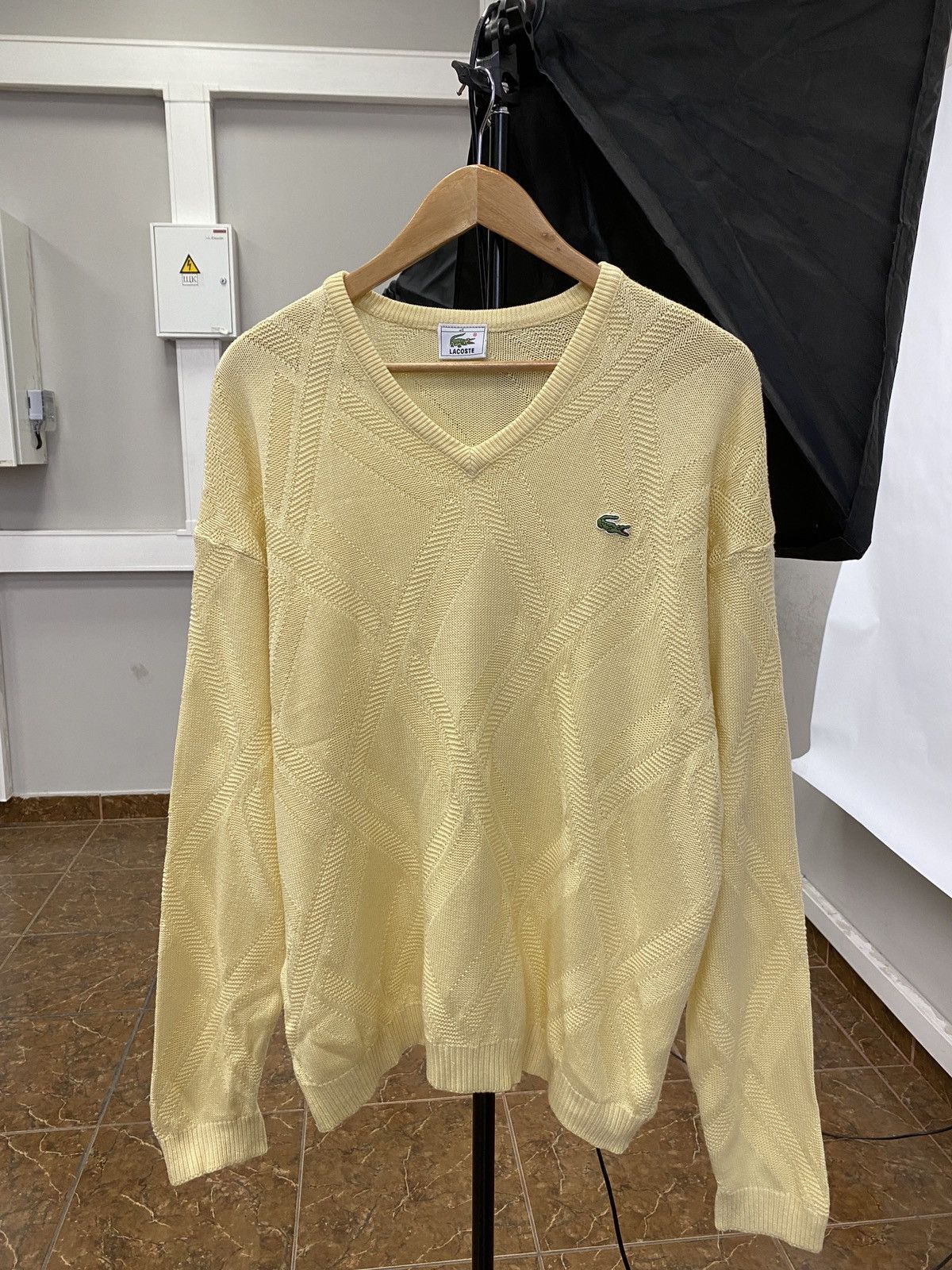 Lacoste 🇫🇷 Vintage 90s Lacoste knitwear sweater rare retro hype Size US XL / EU 56 / 4 - 1 Thumbnail