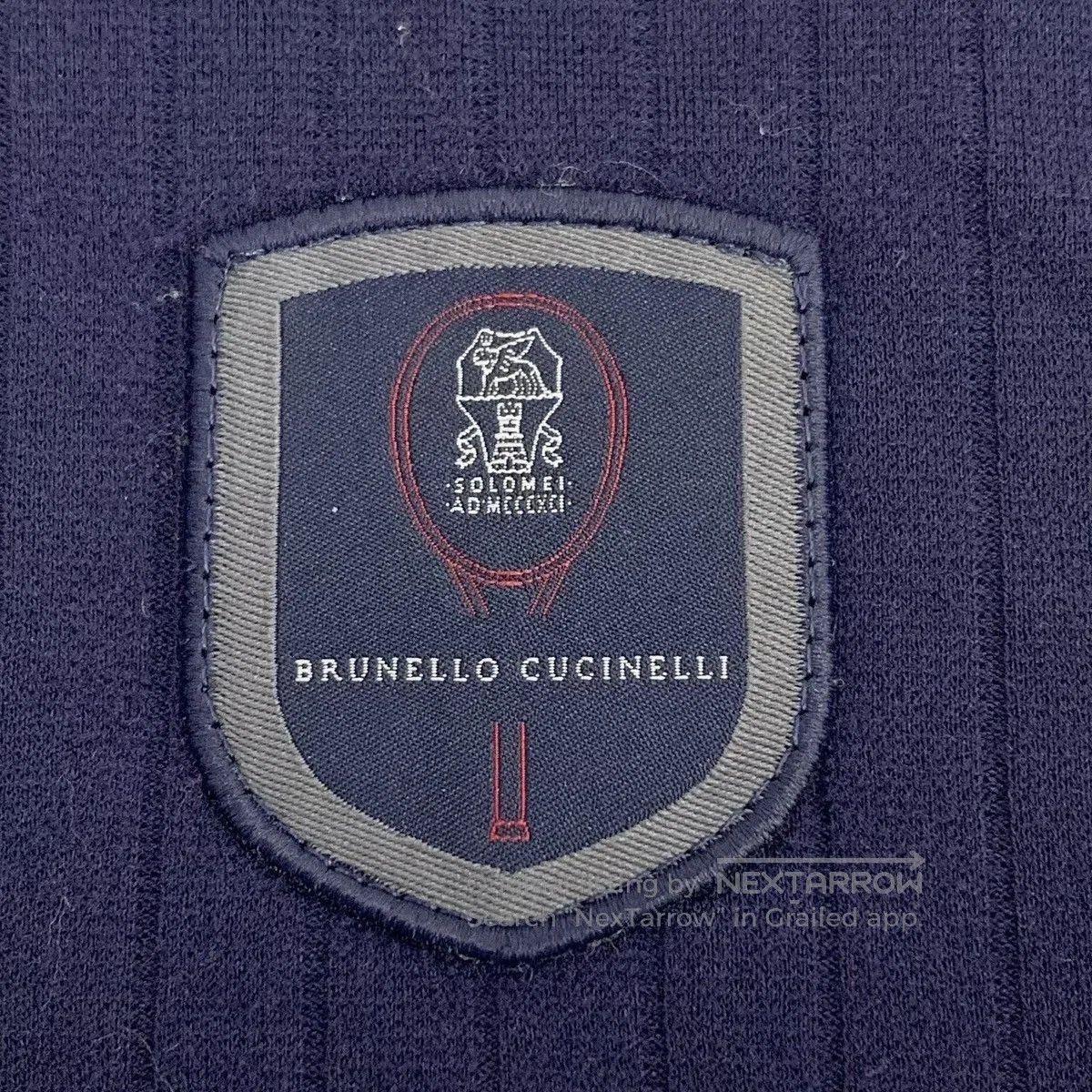 Brunello Cucinelli Blue Ribbed Short Sleeve Polo Shirt. Size US L / EU 52-54 / 3 - 5 Thumbnail