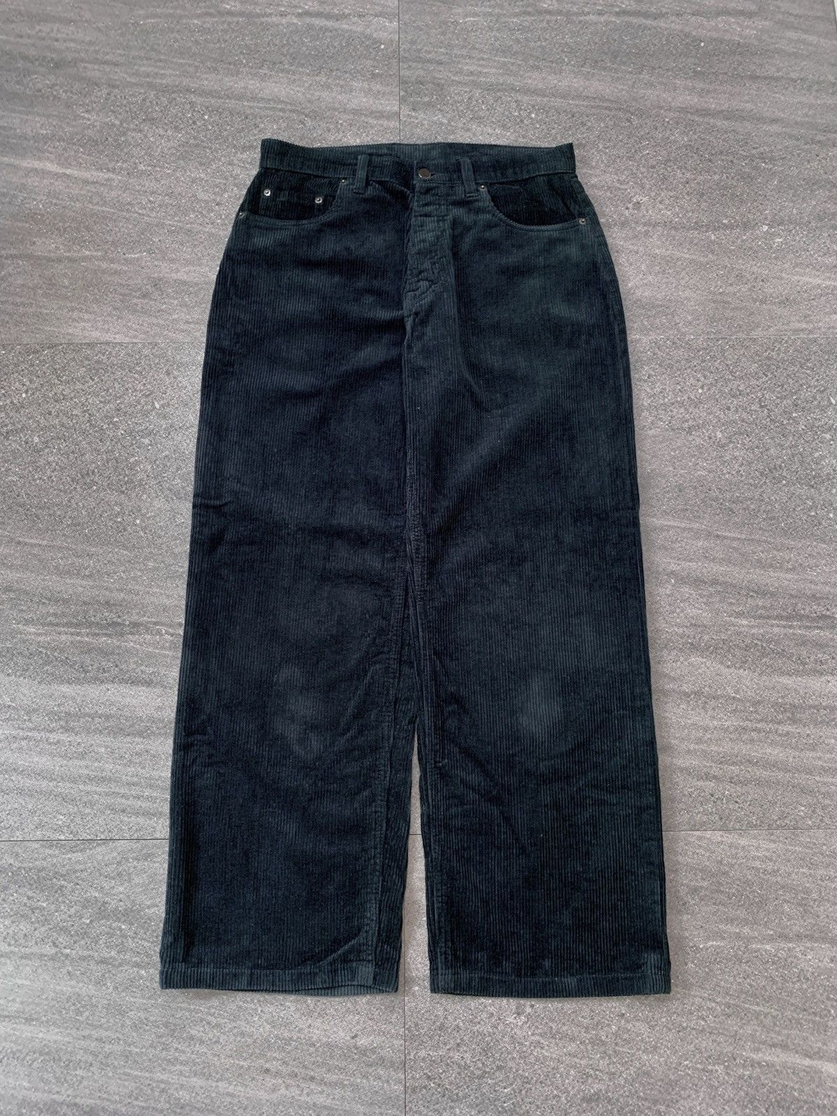 Handmade “FREE IMPORT TAX” Wideleg Corduroy Pants Size US 32 / EU 48 - 2 Thumbnail