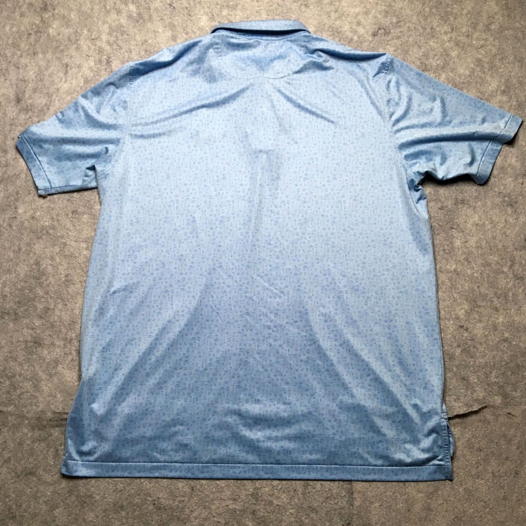 Peter Millar Peter Millar Polo Shirt Mens XL Blue Graphic Print Summer Comfort Golf Shirt Size US XL / EU 56 / 4 - 6 Thumbnail