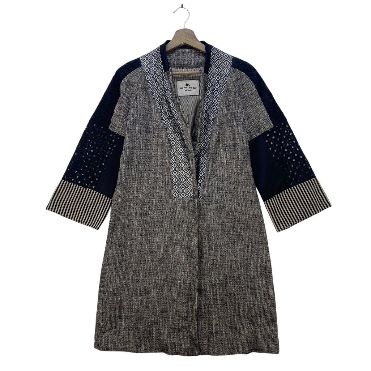 Etro Etro Milano Flower Embroidery Cotton + Linen Long Jacket Size S / US 4 / IT 40 - 1 Thumbnail