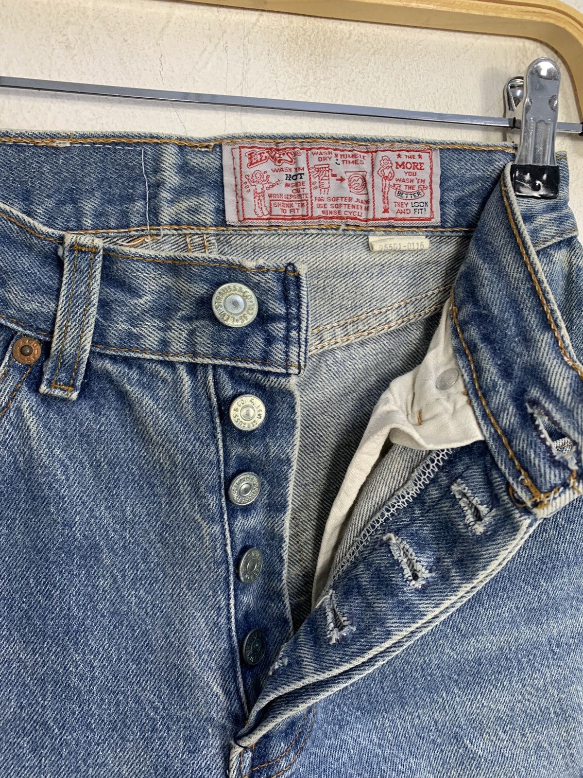 Levi's 90s Levis Strauss Lot 26501-0116 Denim Jeans Straight Cut Size 24" / US 00 / IT 34 - 5 Thumbnail
