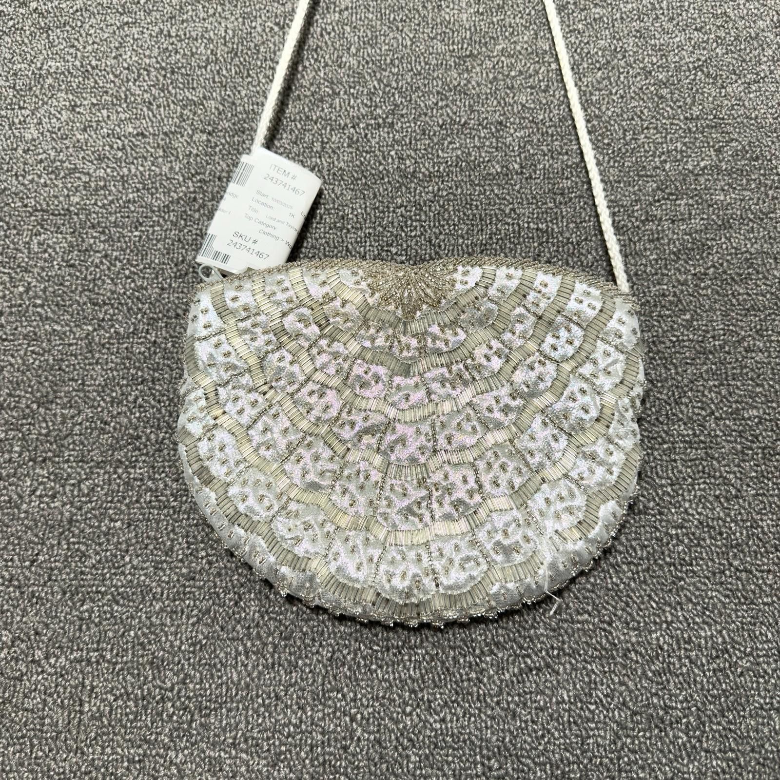 Lord & Taylor VTG Lord&Taylor Evening Purse Opalescent Satin Beaded Y2K Size ONE SIZE - 2 Thumbnail