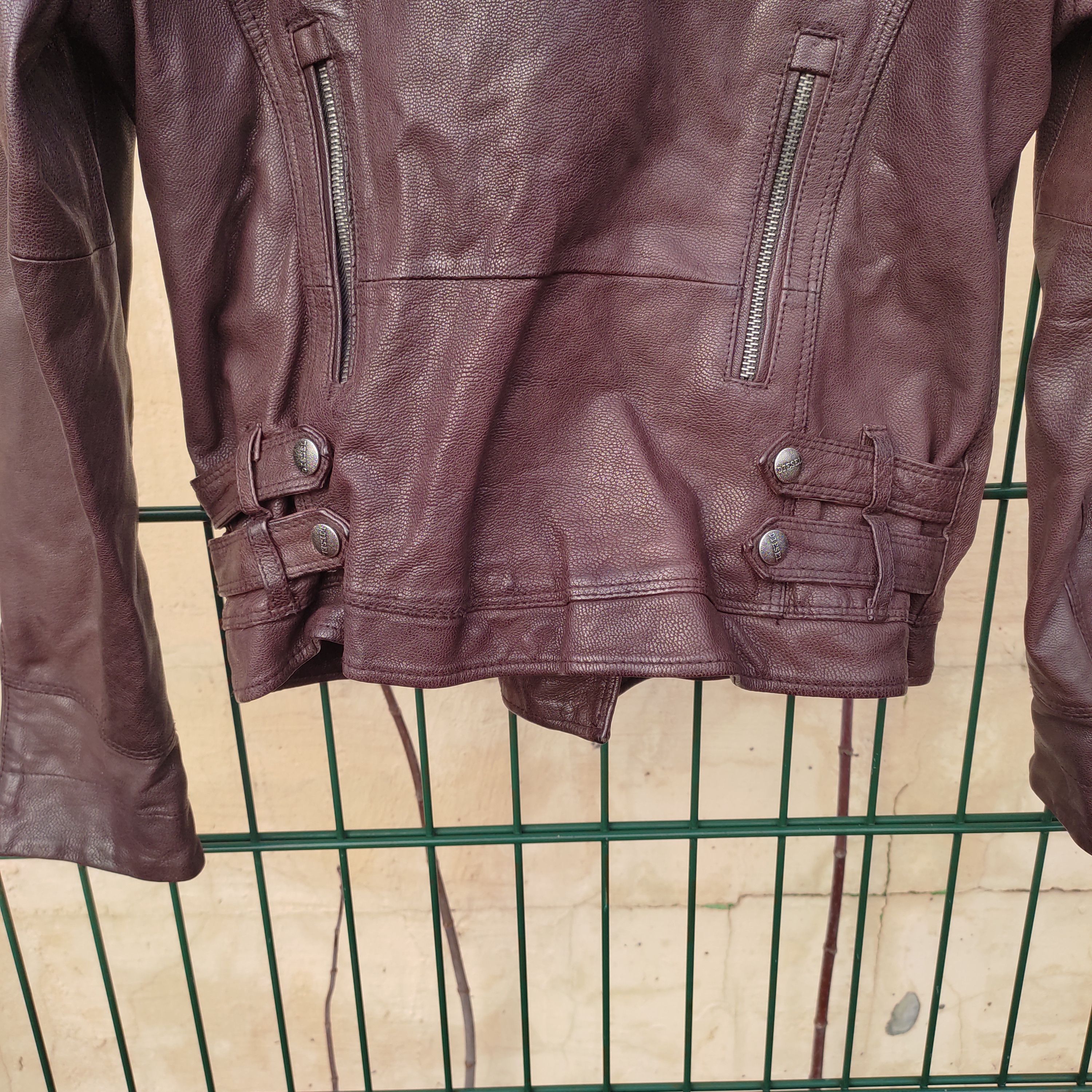 Diesel Diesel womens leather biker vintage jacket Size L / US 10 / IT 46 - 8 Thumbnail