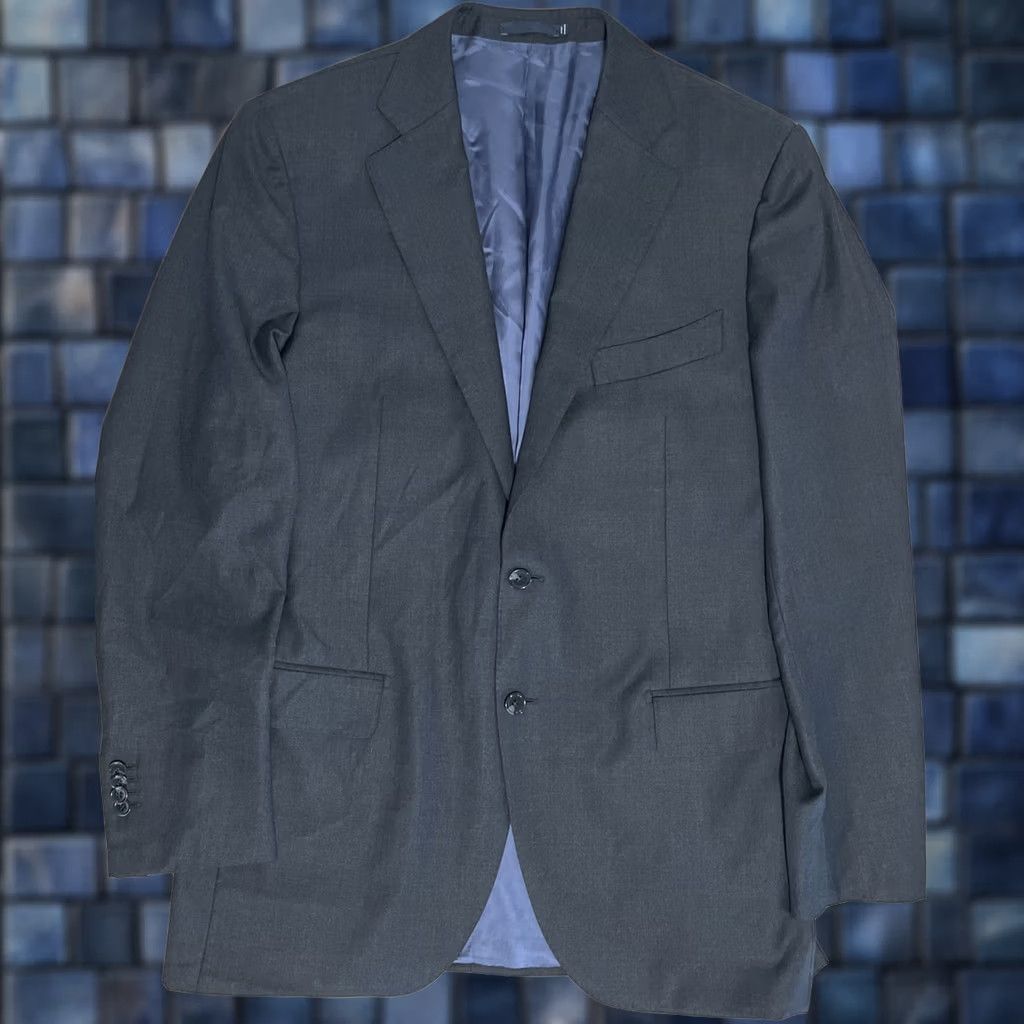 Suitsupply Suitsupply Blazer Lazio Slim Dark Gray Wool Super 110s Vitale Barberis Canonico 44L Mens Size 44R - 1 Thumbnail