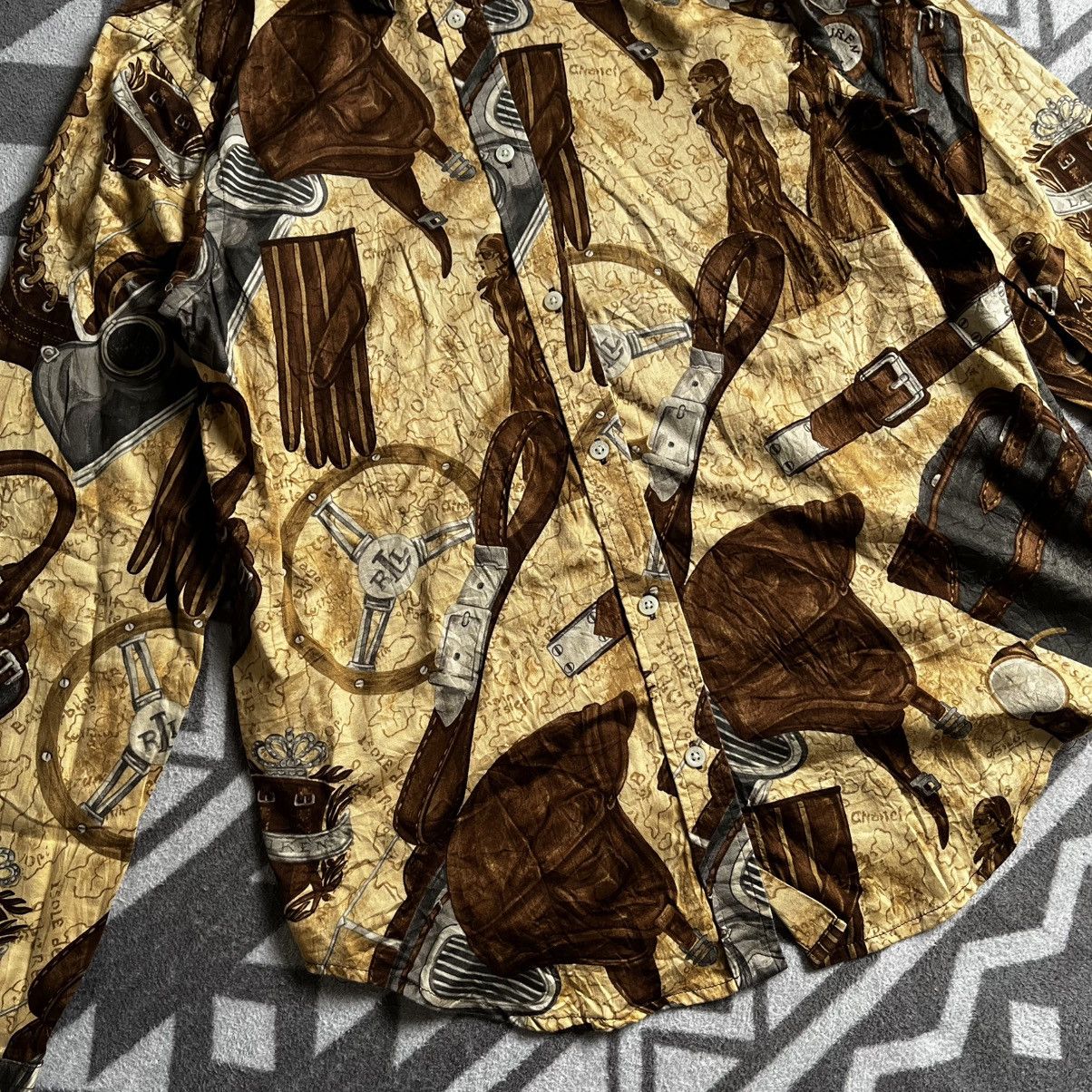 Ralph Lauren Vintage Lauren Ralph Lauren Equestrian Print Shirt – RARE Size XS / US 0-2 / IT 36-38 - 4 Thumbnail