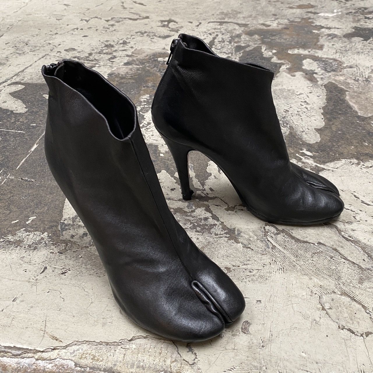 Maison Margiela Maison Martin Margiela Tabi Boots With Stiletto Heel Shoes in Black, Women's (Size 8.5)