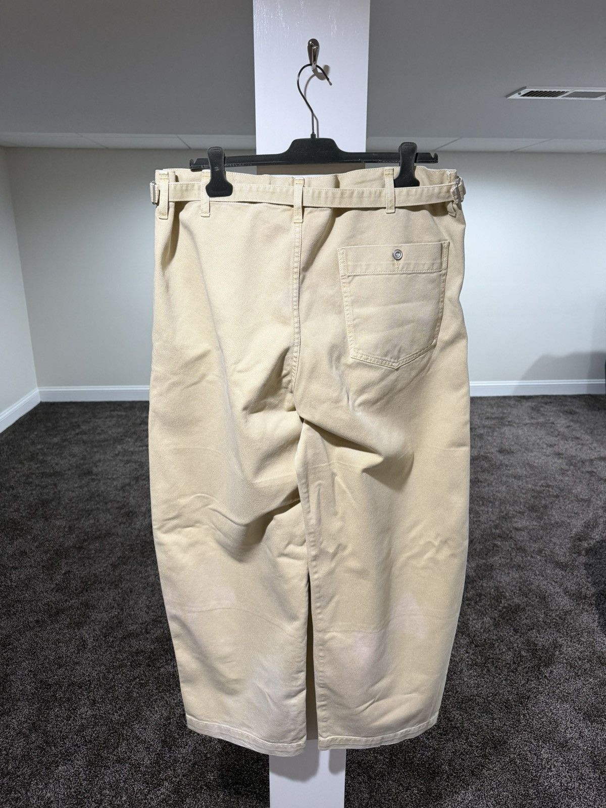 Lemaire Lemaire Wide Leg Back Belt Twisted Tan Carpenter Knee Pants Size US 34 / EU 50 - 2 Thumbnail