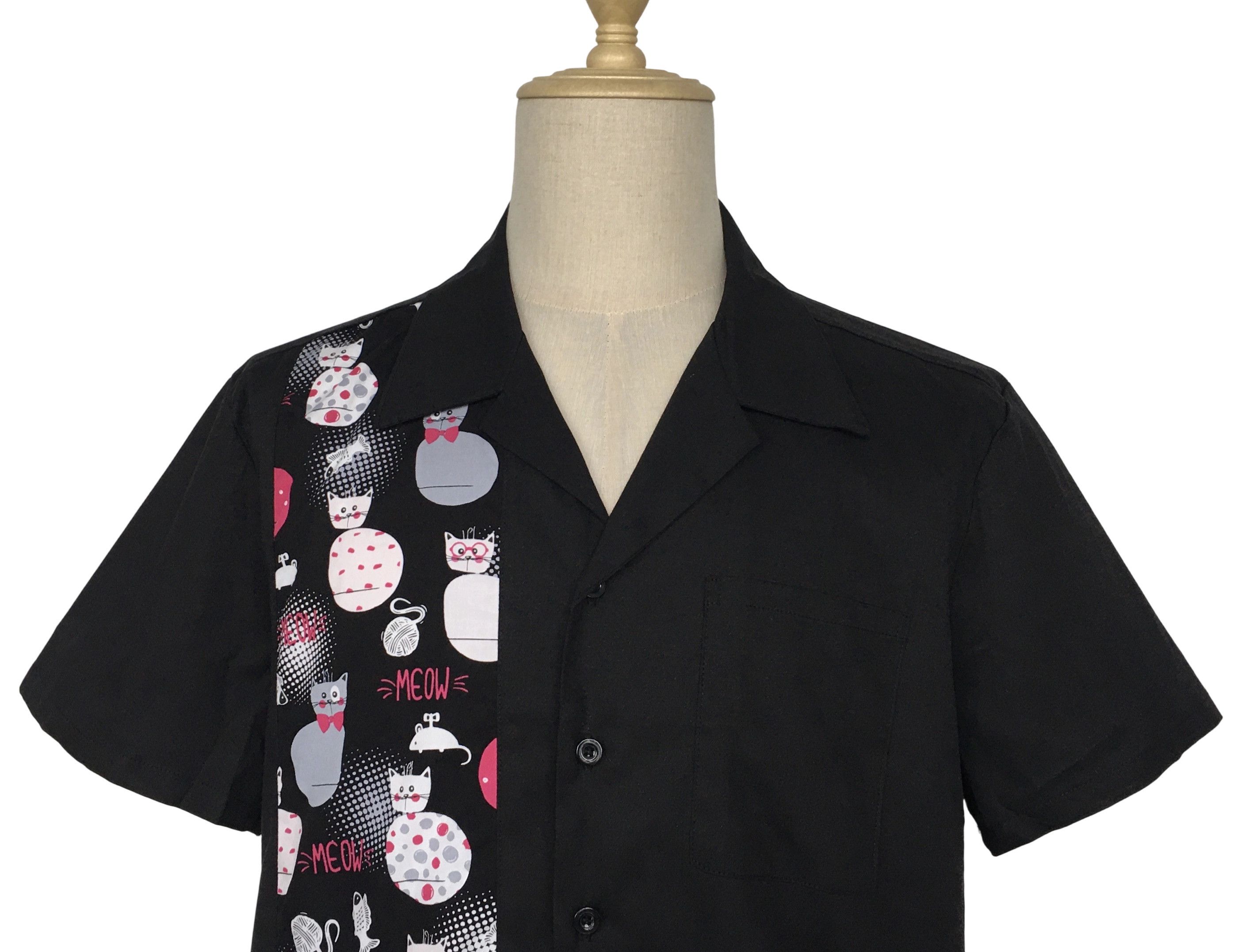 Other Cute Pattern Meow Retro 50's Men Shirts Size US XL / EU 56 / 4 - 4 Thumbnail