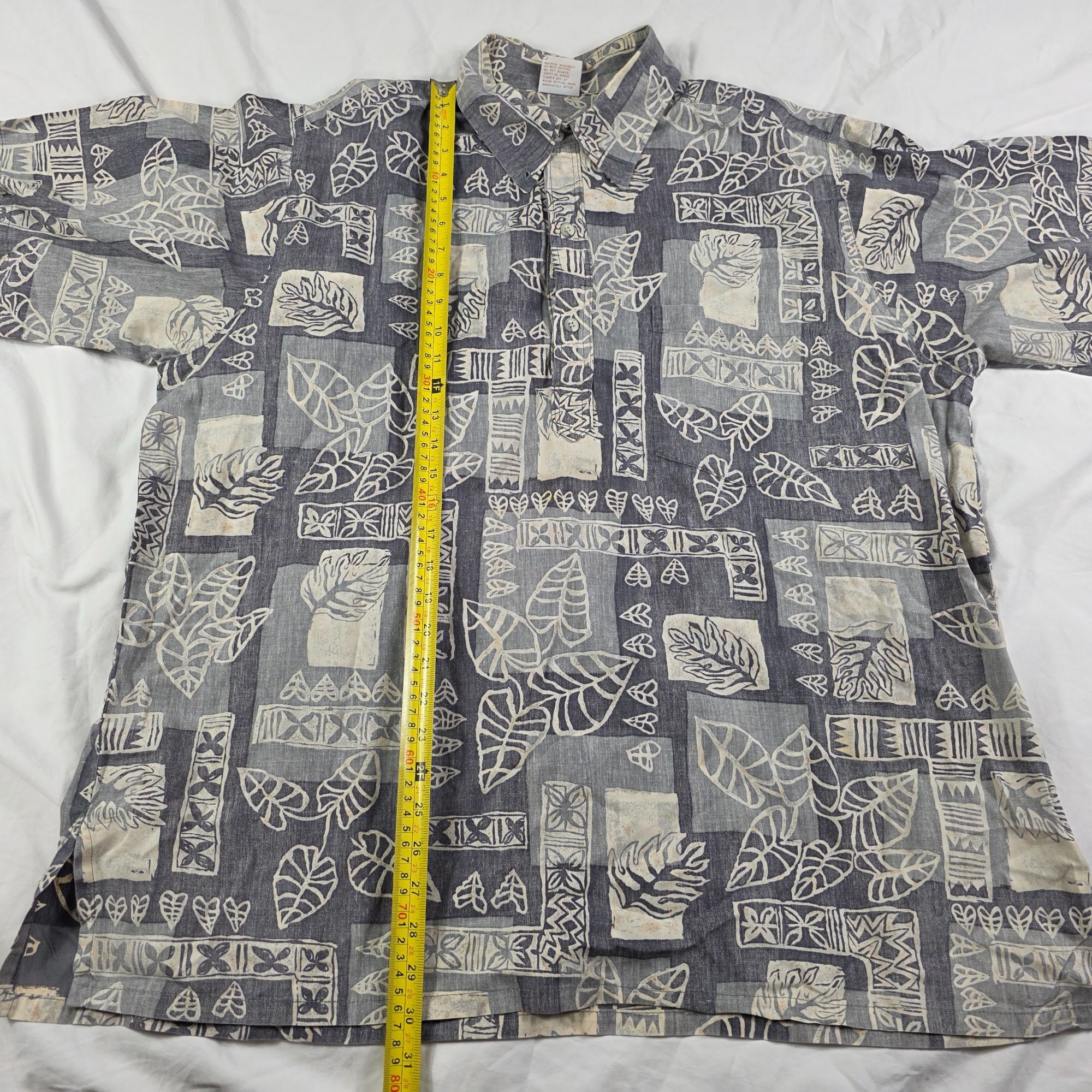 Other Vintage Go Barefoot Mens Size XL Gray Shirt Tropical Tapa Re Size US XL / EU 56 / 4 - 8 Thumbnail