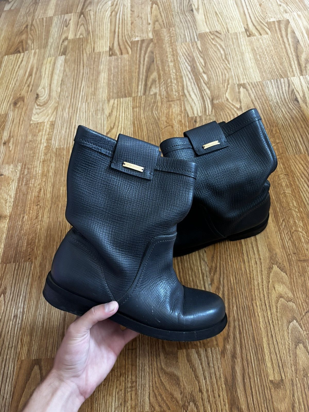 Dolce & Gabbana Dolce & Gabbana Women Leather Boots Size US 8 / IT 38 - 11 Thumbnail