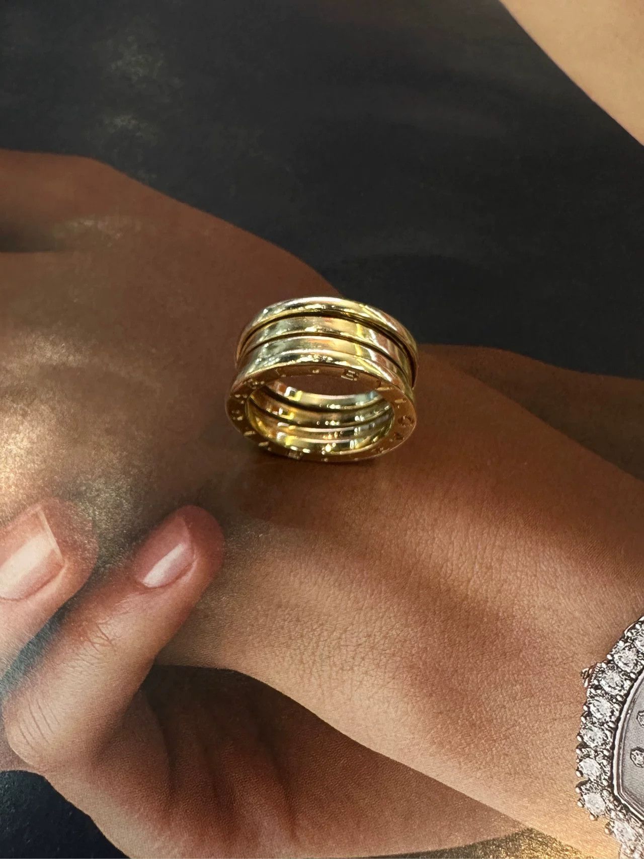 Bvlgari Bulgari Four-Band Gold Ring Size 51 Size ONE SIZE - 1 Thumbnail