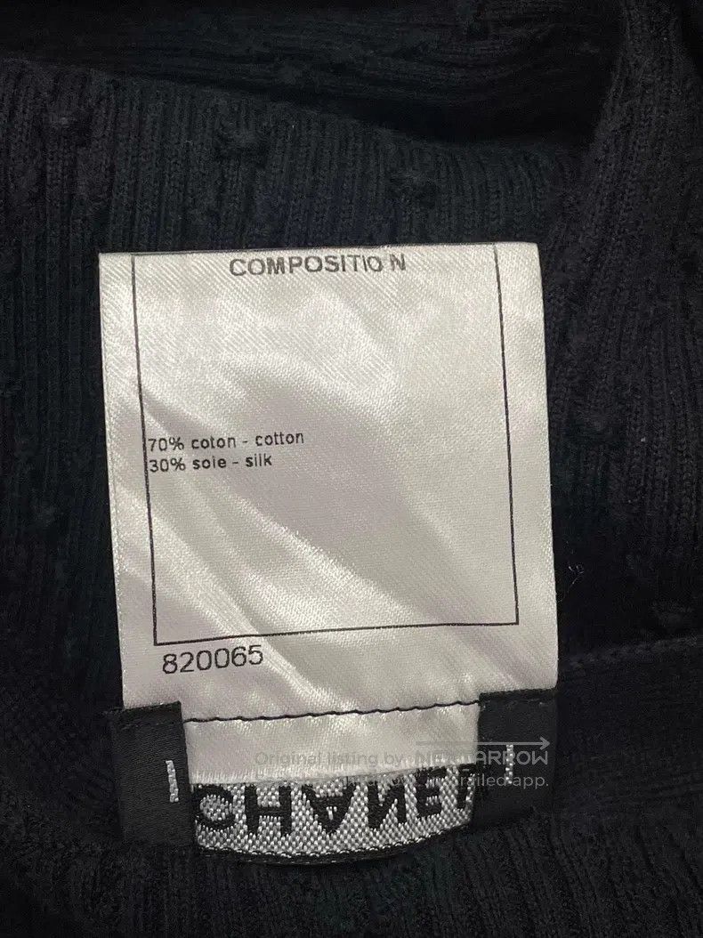 Chanel Chanel Black V-neck knitted cardigan coat Size XS / US 0-2 / IT 36-38 - 5 Thumbnail