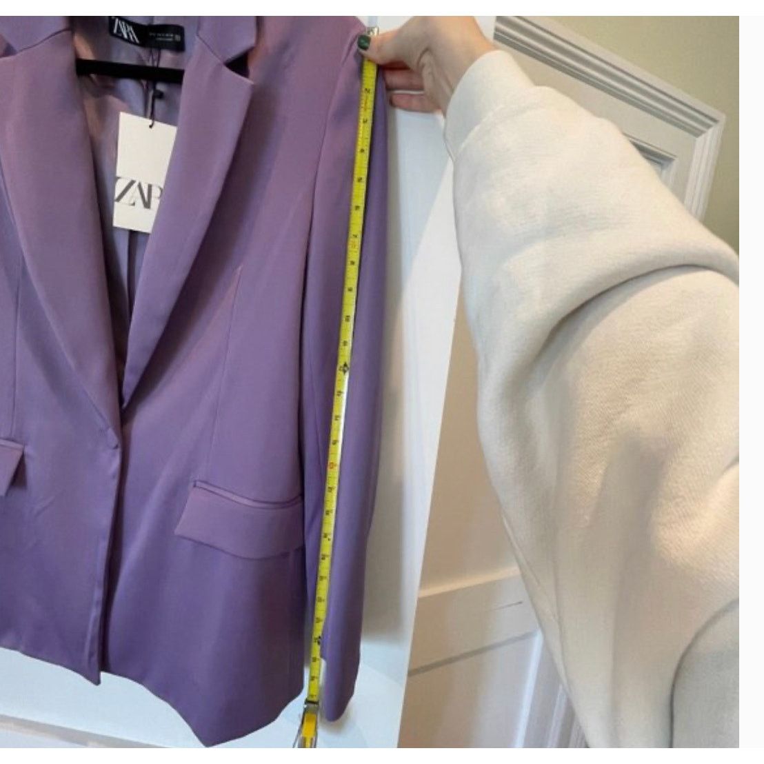 Zara ZARA SATIN EFFECT BLAZER LILAC Size XS / US 0-2 / IT 36-38 - 9 Thumbnail