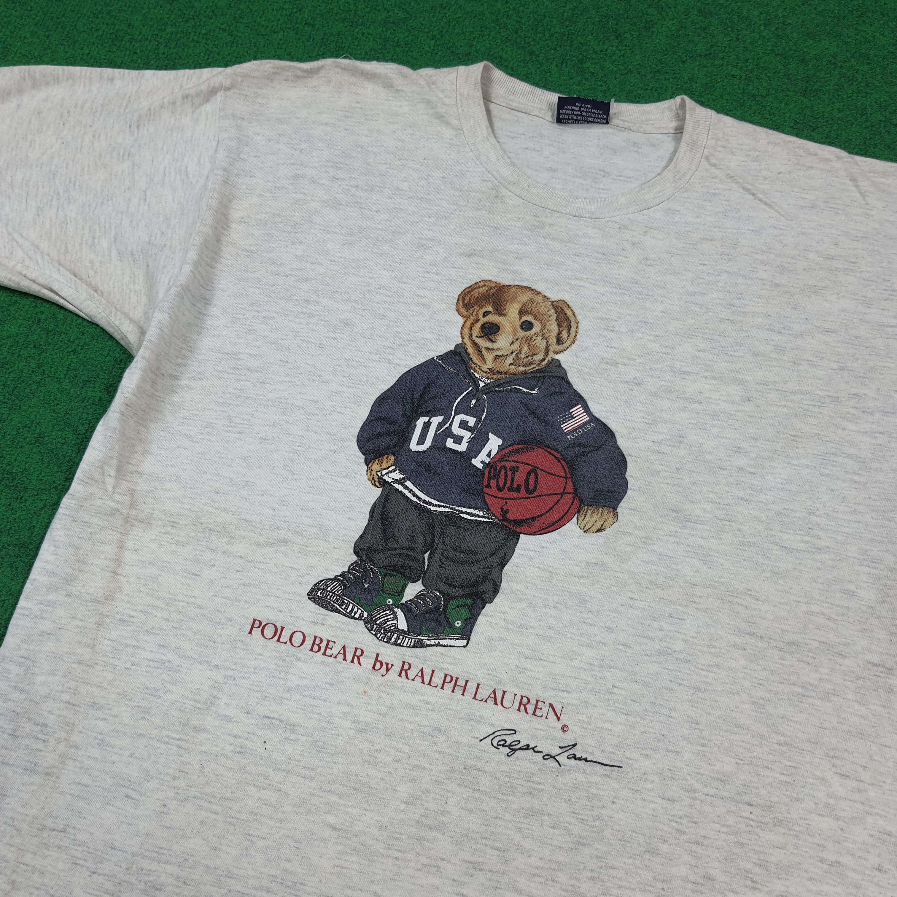 Polo Ralph Lauren Vintage Polo Bear by Ralph Lauren Graphic Tshirt C299N11 Size US L / EU 52-54 / 3 - 2 Thumbnail