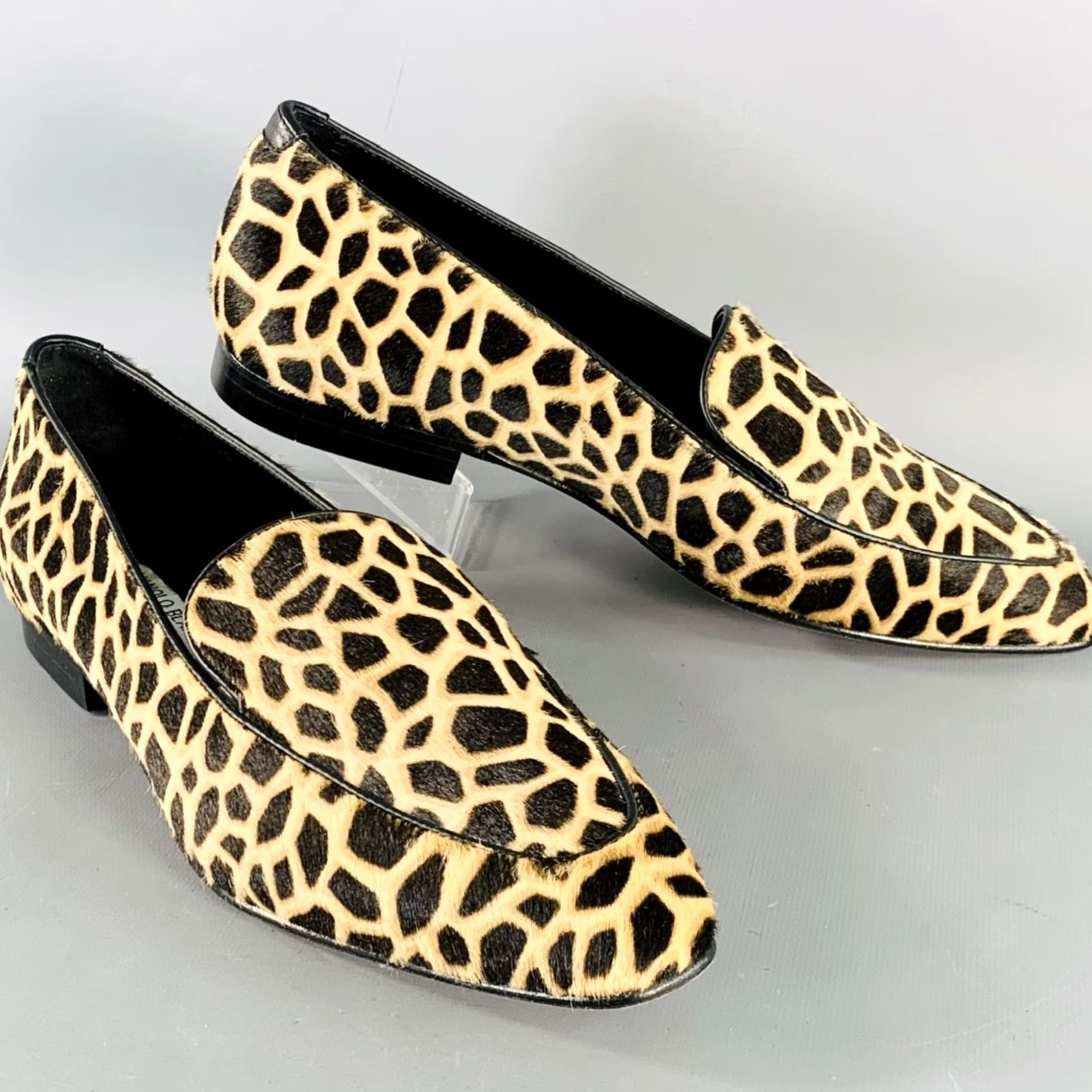 Manolo Blahnik MANOLO BLAHNIK Loafer Flats Size 11 Brown Black Pony Hair Giraffe Size US 11 / IT 41 - 2 Thumbnail