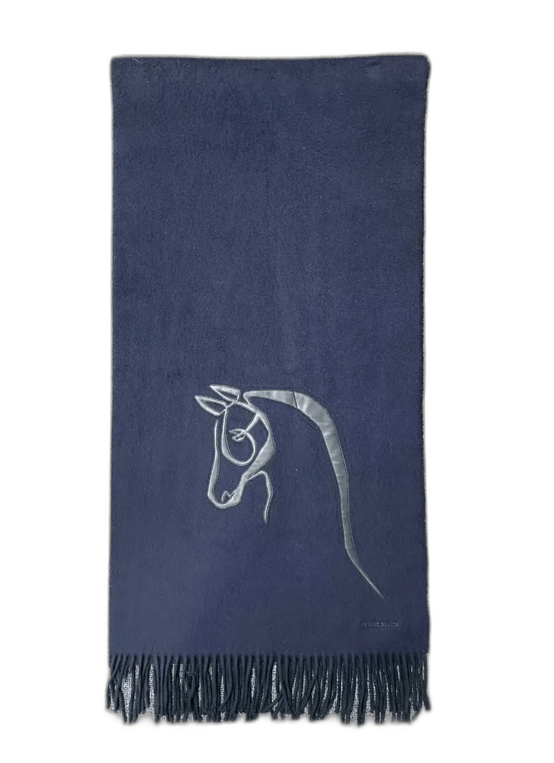 Hermes Hermes Cashmere Scarf with Logo Embroidery Size ONE SIZE - 1 Thumbnail