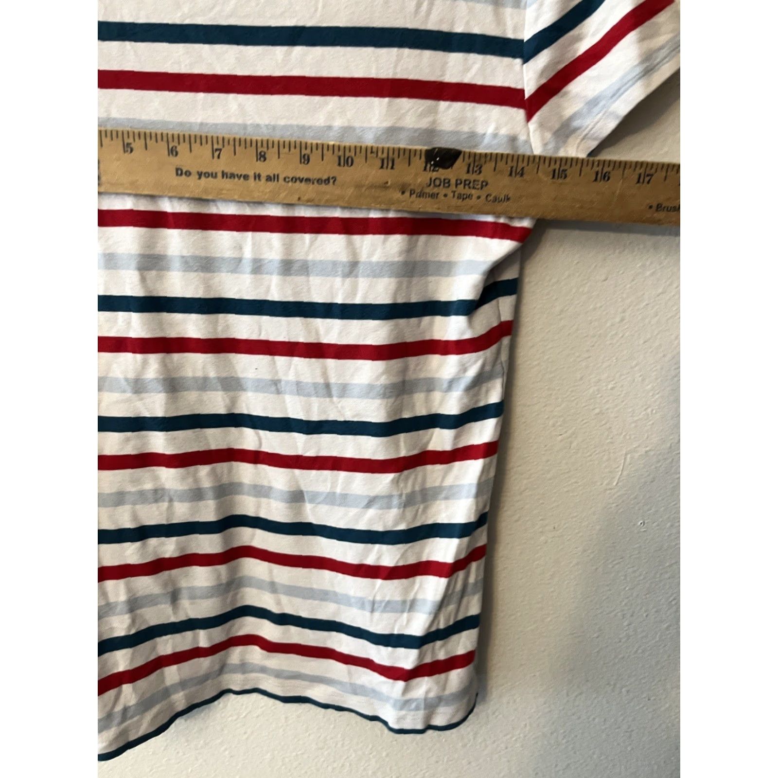 Tommy Hilfiger Tommy Hilfiger T Shirt L Womens Multicolor Striped Crew Neck Short Sleeve Cotton Jersey Logo Embroidered Classic Modern 100% Cotton Regular Fit Size L / US 10 / IT 46 - 5 Thumbnail