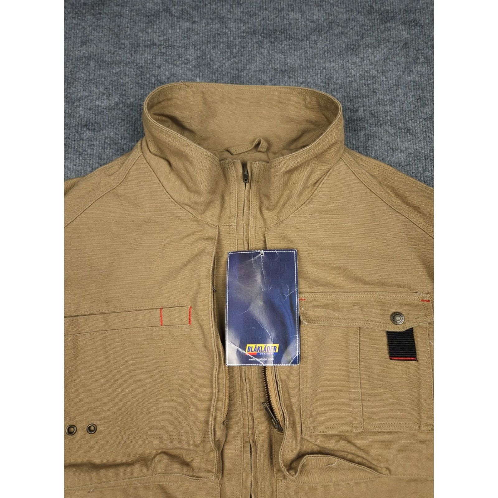 Vintage BLAKLADER Brawny Canvas Jacket Men 2XL Brown Heavy Duty Zip Pockets NWT Size US XXL / EU 58 / 5 - 5 Thumbnail
