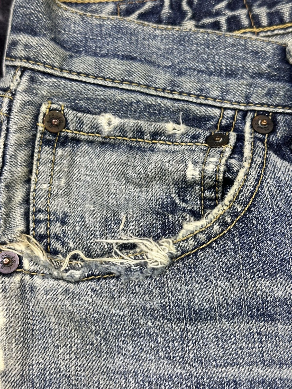 Japanese Brand Distressed Levi's 503 Vintage Baggy Wideleg Style Faded Size US 32 / EU 48 - 5 Thumbnail
