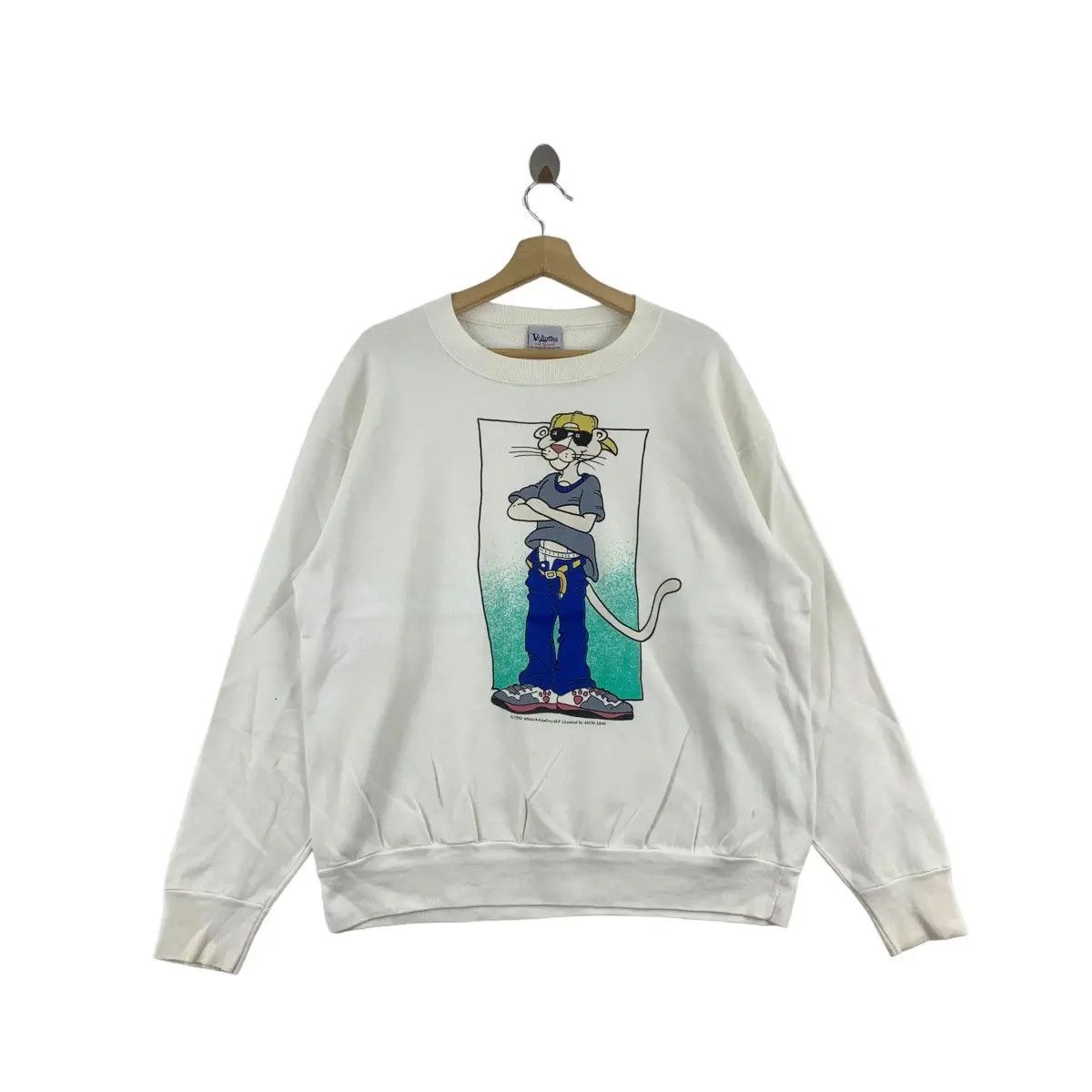 Vintage Vintage 1993 PINK PANTHER CARTOON Movie Mirisch Sweatshirt Size L / US 10 / IT 46 - 1 Thumbnail
