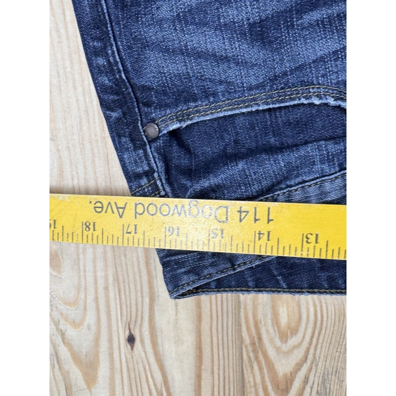 Maurice Lacroix Maurices Women's Crop Blue Denim Jeans Basket Weave Sz 7/8 Size 30" / US 8 / IT 44 - 6 Thumbnail