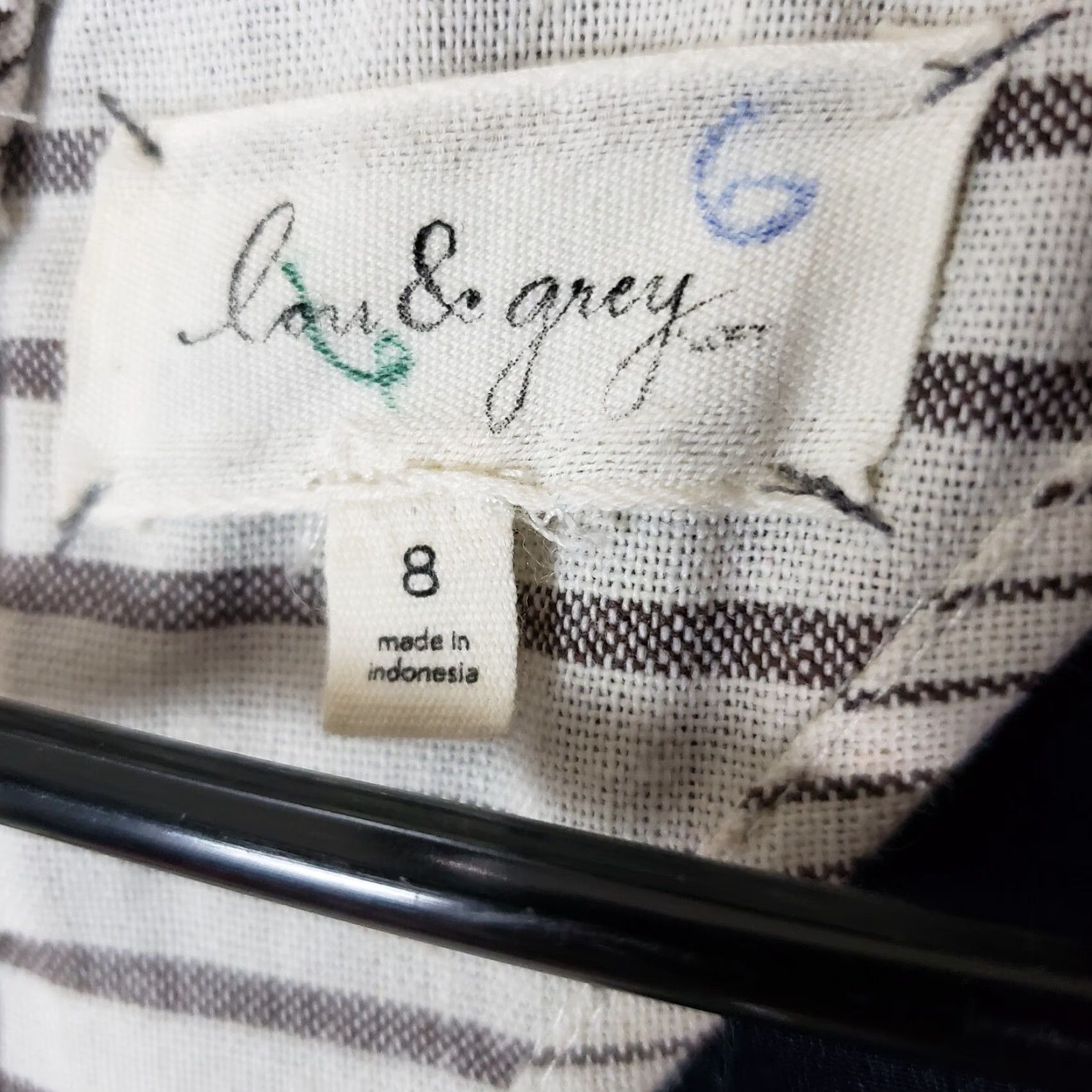 Lou & Grey Lou & Grey Womens Dress Sz 8 Brown Beige Striped Pockets Scoop Neck Sleeveless Size M / US 6-8 / IT 42-44 - 5 Thumbnail