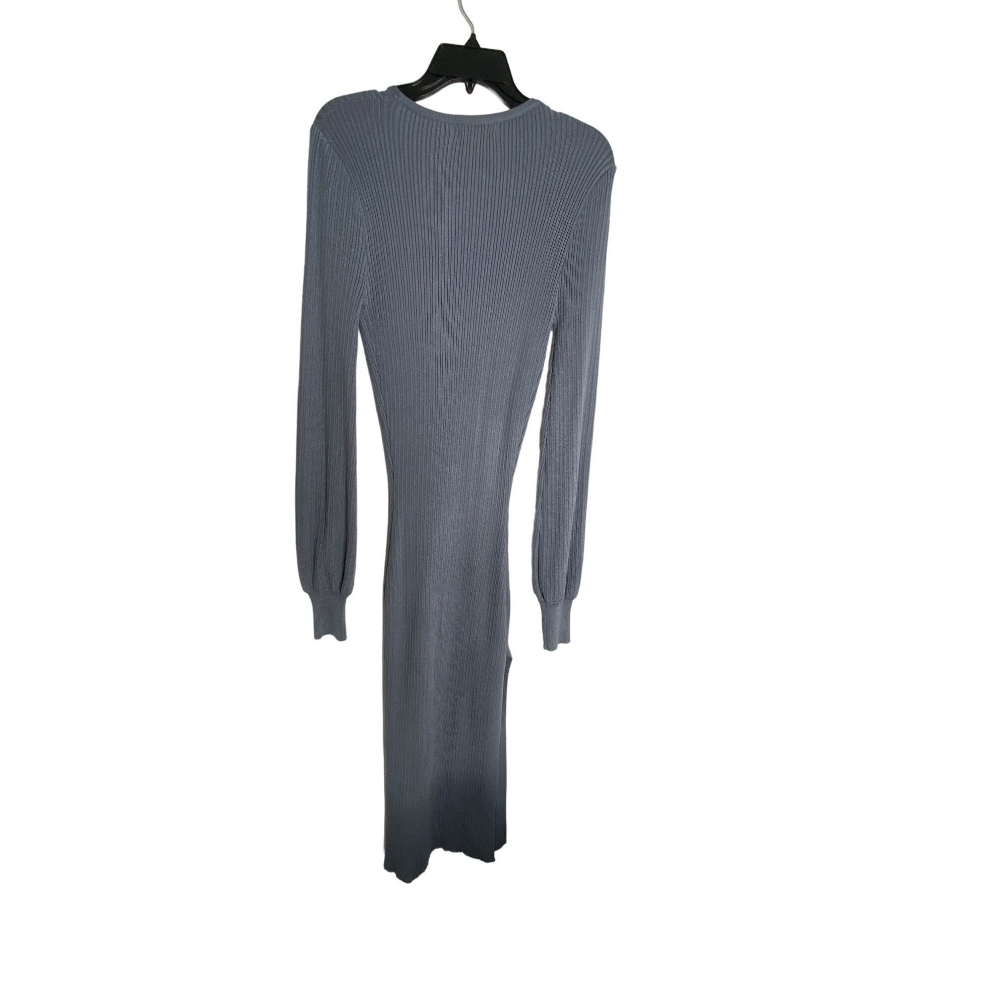 Other MABLE WOMEN'S STEEL GRAY BODYCON MIDI RIBBED SWEATER DRESS S Size L / US 10 / IT 46 - 3 Thumbnail