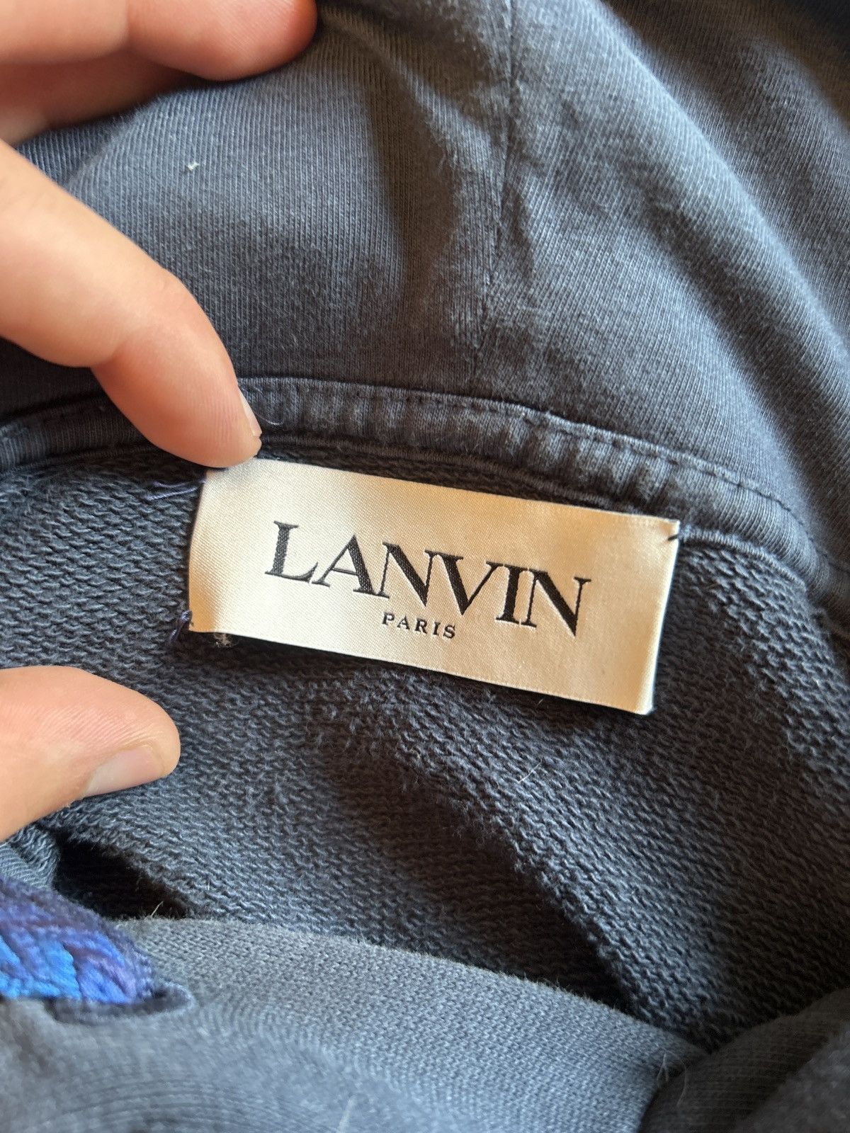Lanvin Lanvin Curb Hoodie Navy Size US M / EU 48-50 / 2 - 7 Thumbnail