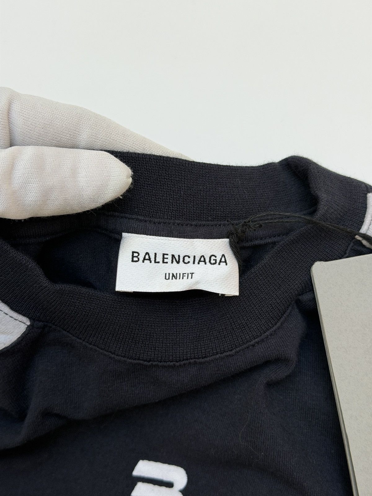 Balenciaga Balenciaga Sporty B Embroidery Shrunk Navy Tee Shirt Size US XXS / EU 40 - 5 Thumbnail