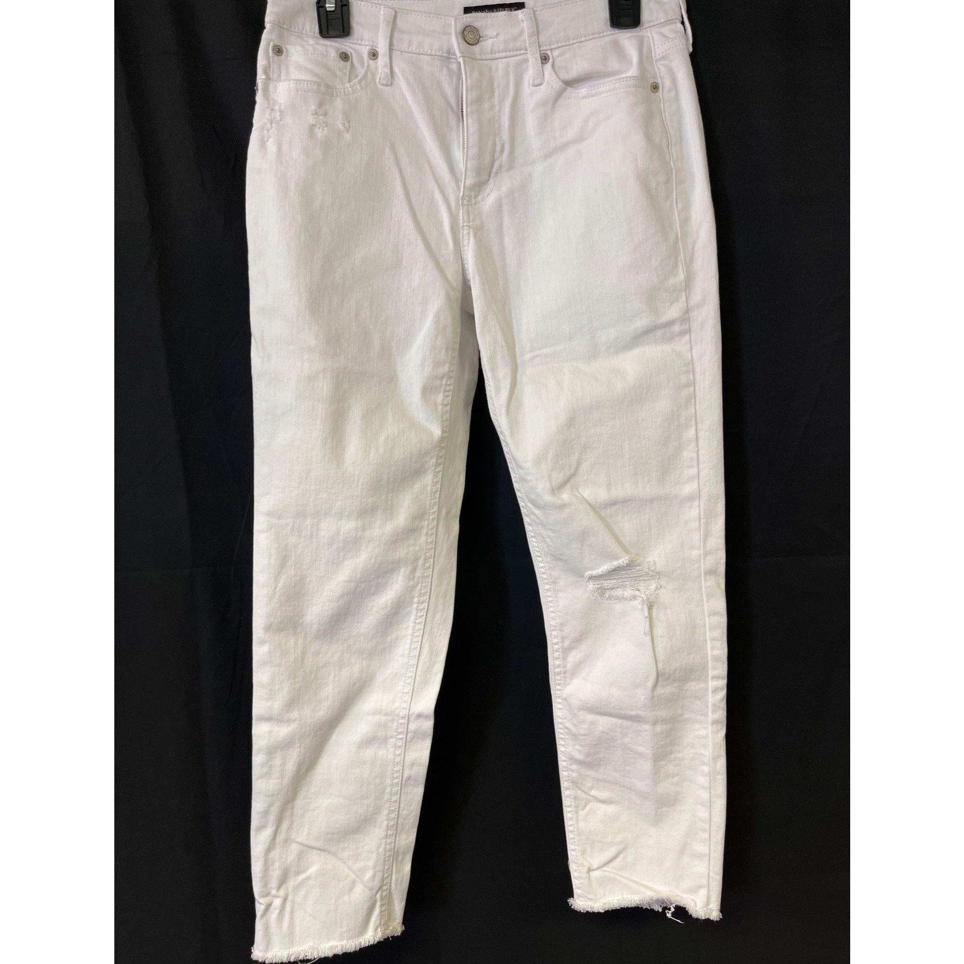 Banana Republic Banana Republic Women's White Pants/Girlfriend Jeans Sz 27/4 Size 27" / US 4 / IT 40 - 1 Thumbnail