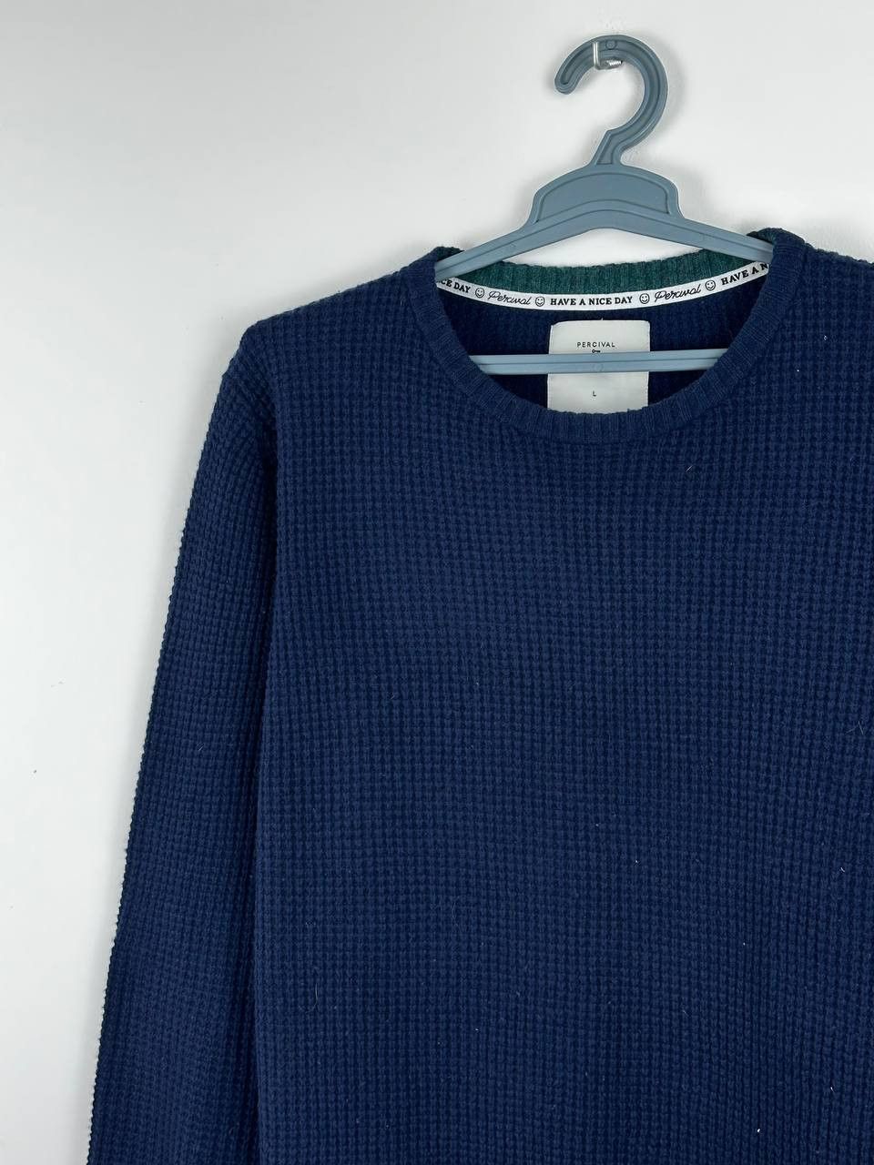 Percival Percival Casual Wool Blue Sweater Size L Size US L / EU 52-54 / 3 - 3 Thumbnail