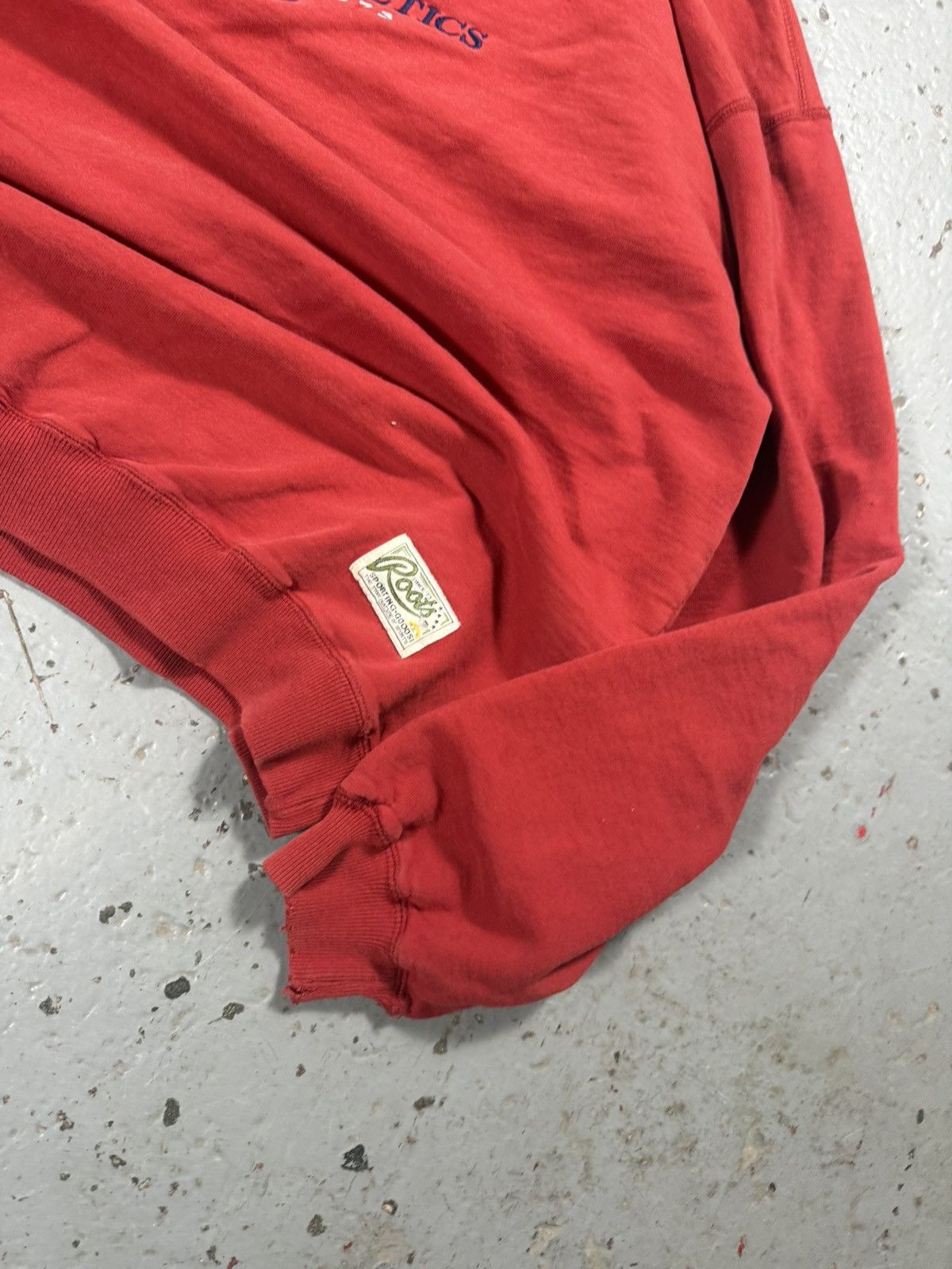 Roots Vintage Distressed Faded Wuarterzip Size US XL / EU 56 / 4 - 2 Thumbnail