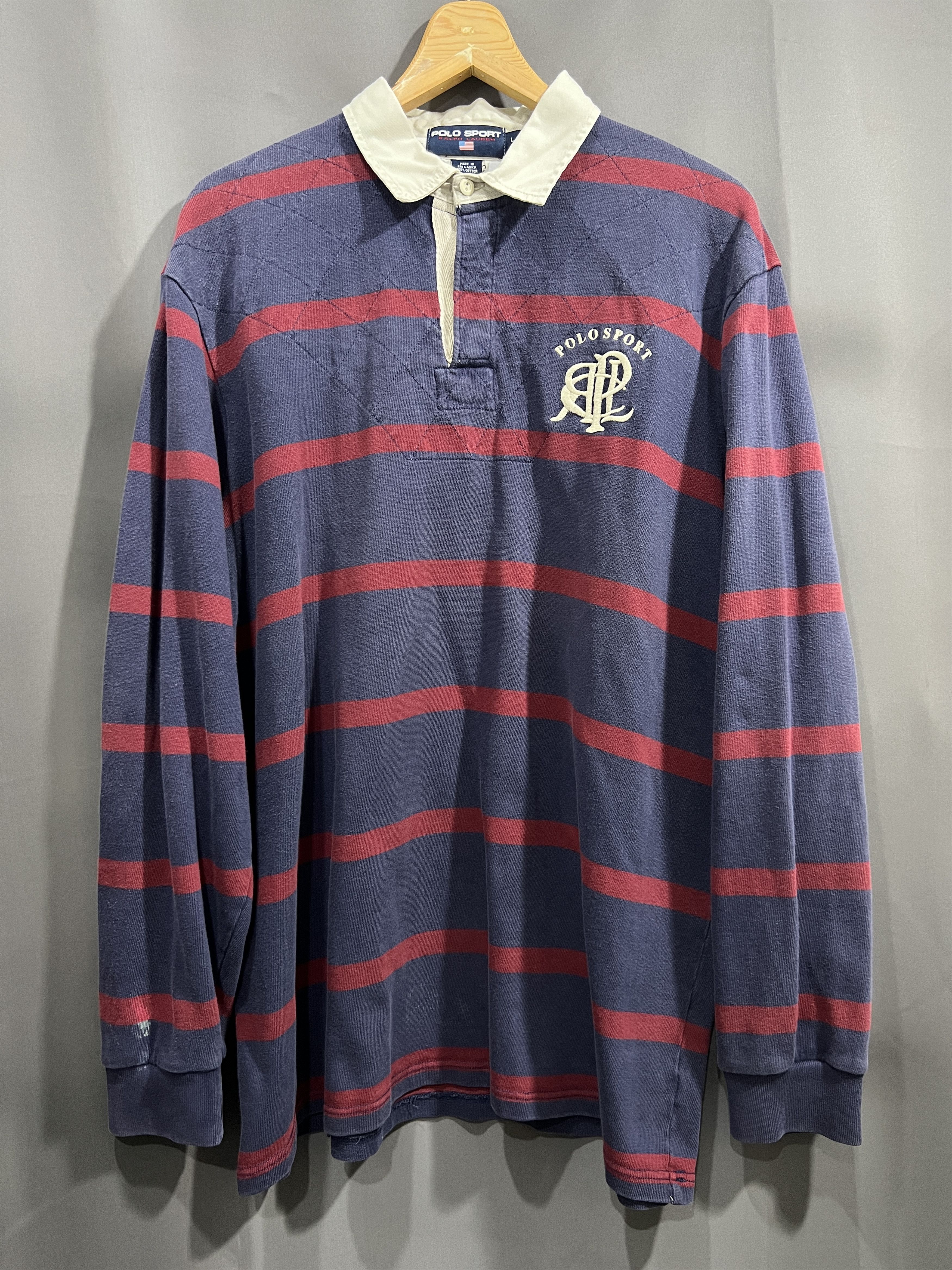Vintage Polo Sport Ralph Lauren L/S Polo Shirt (L) JKA122