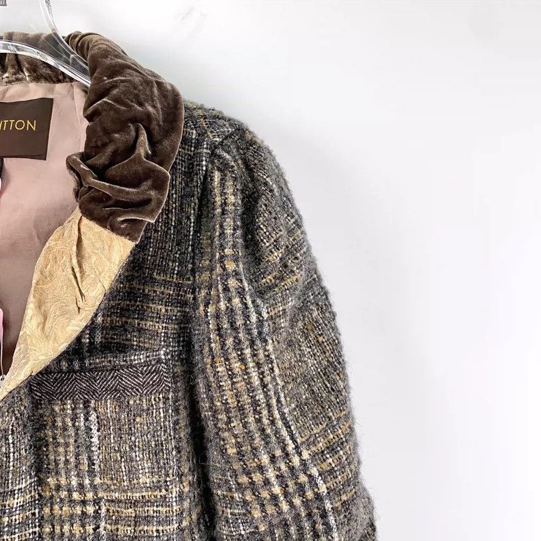 Louis Vuitton Louis Vuitton Brown plaid wool long sleeve jacket with bow Size XS / US 0-2 / IT 36-38 - 3 Thumbnail