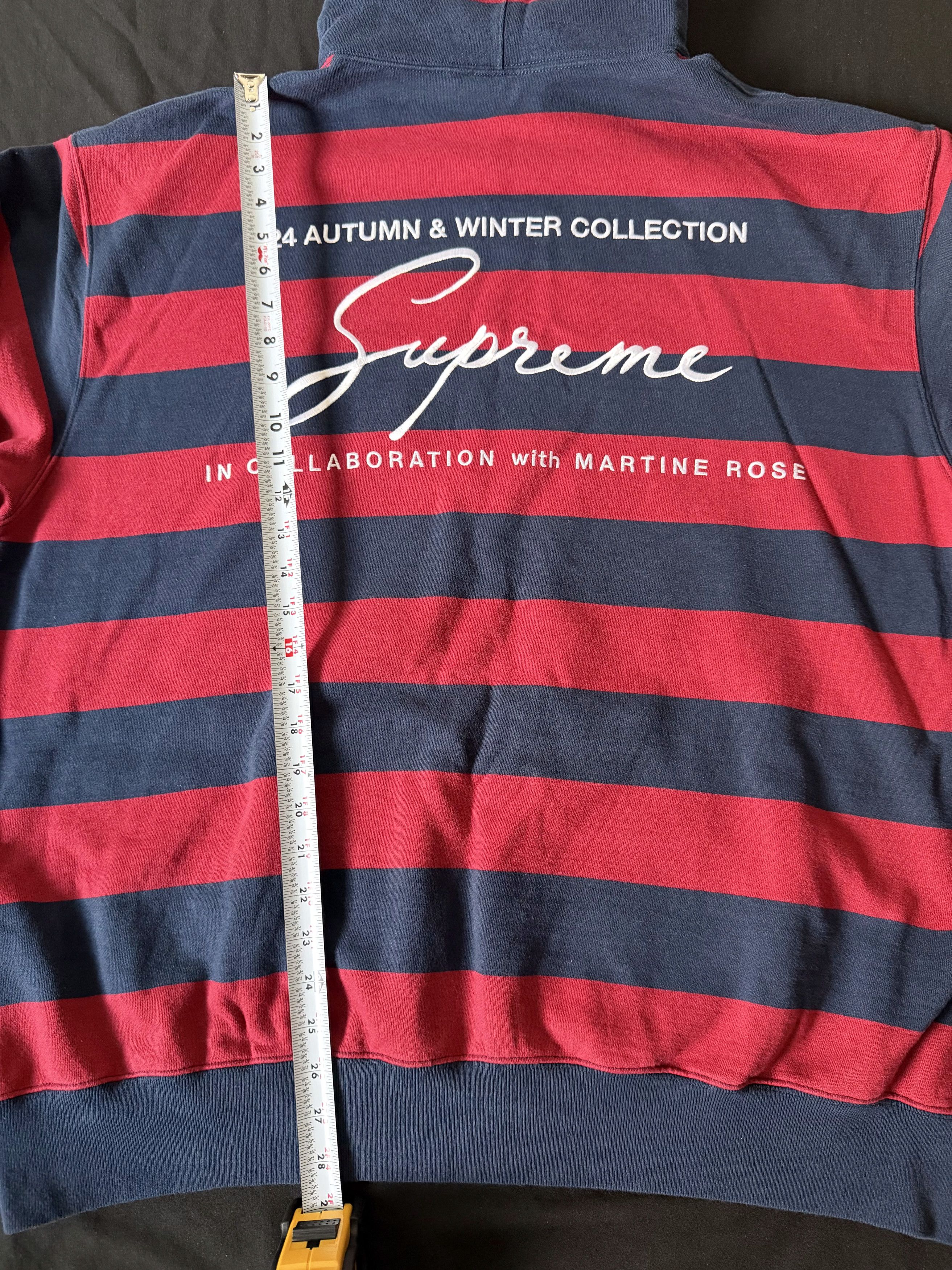 Supreme Supreme x Martine Rose Hooded Sweatshirt 'Stripe Size US XL / EU 56 / 4 - 7 Thumbnail