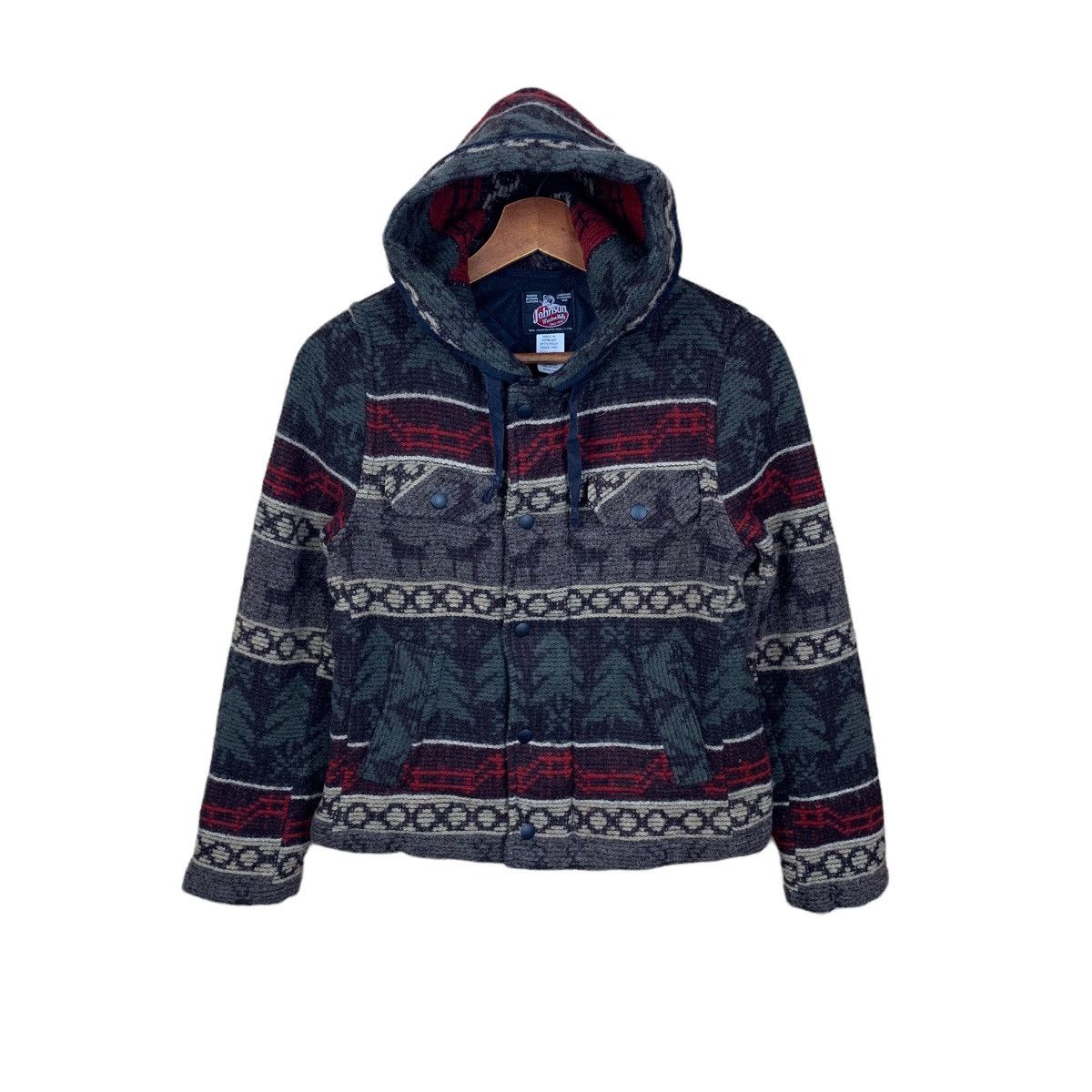 Vintage Johnson Woolen Mills Native Hoodie Jacket
